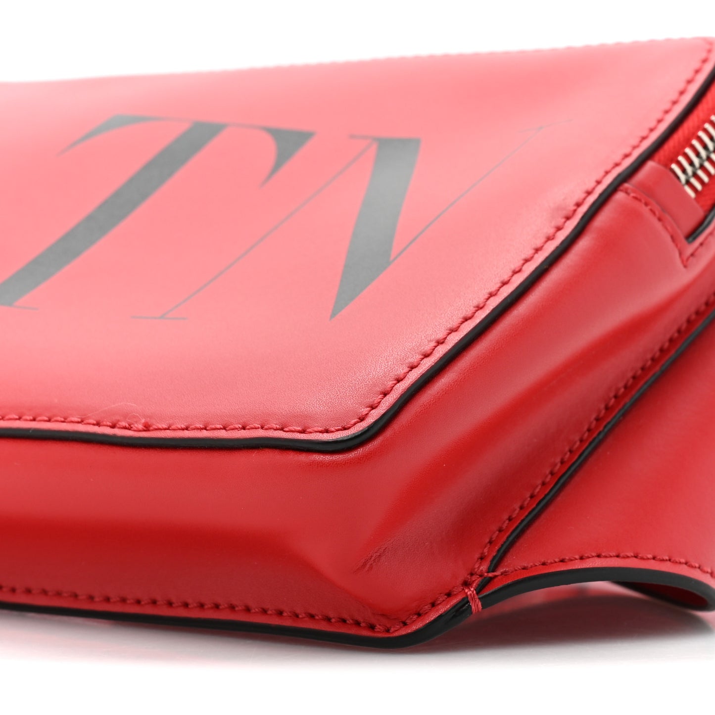 Calfskin Mens VLTN Belt Bag Pure Red Black