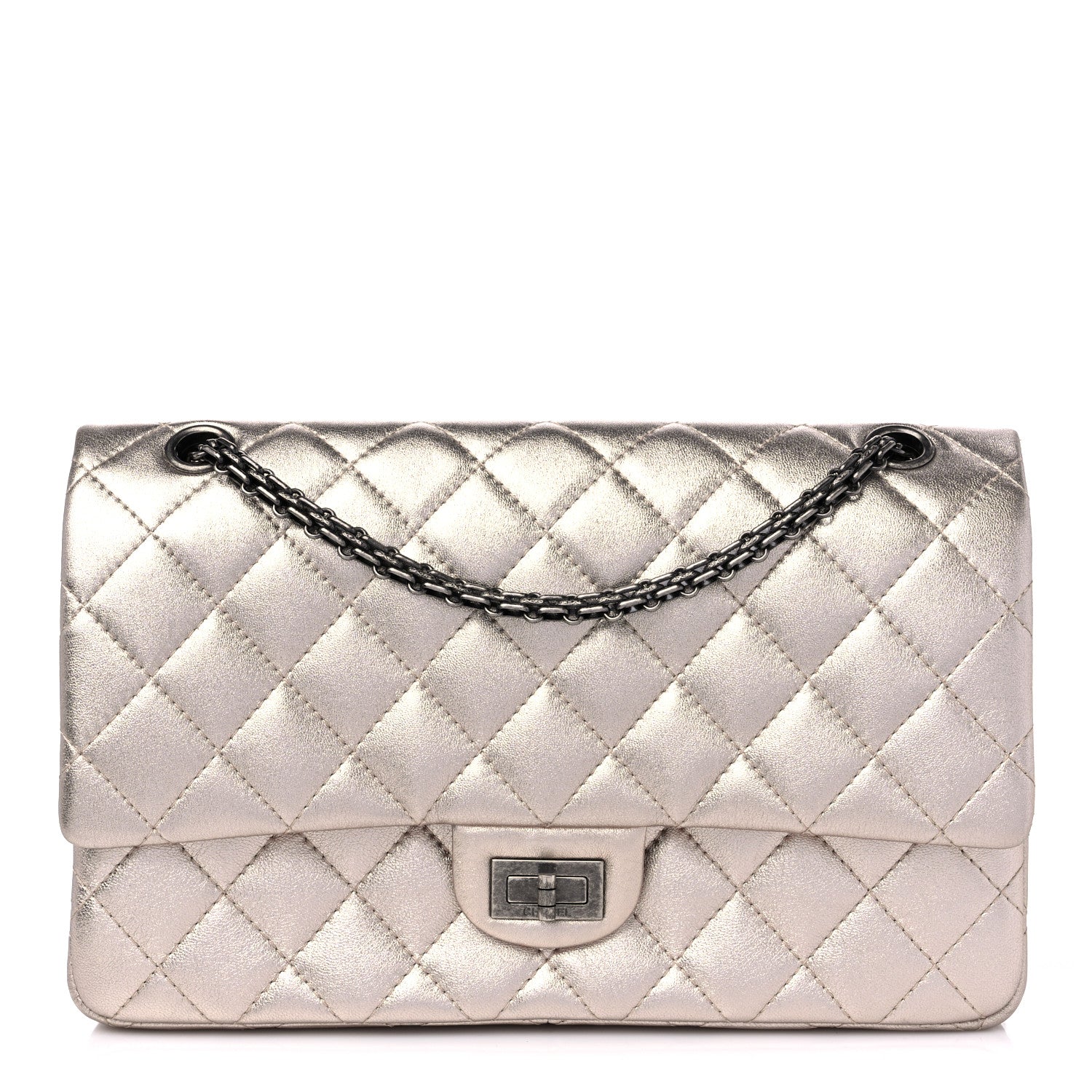 Chanel Metallic Aged Calfskin Quilted 2.55 Reissue 226 Flap Light Pink 1 of 9