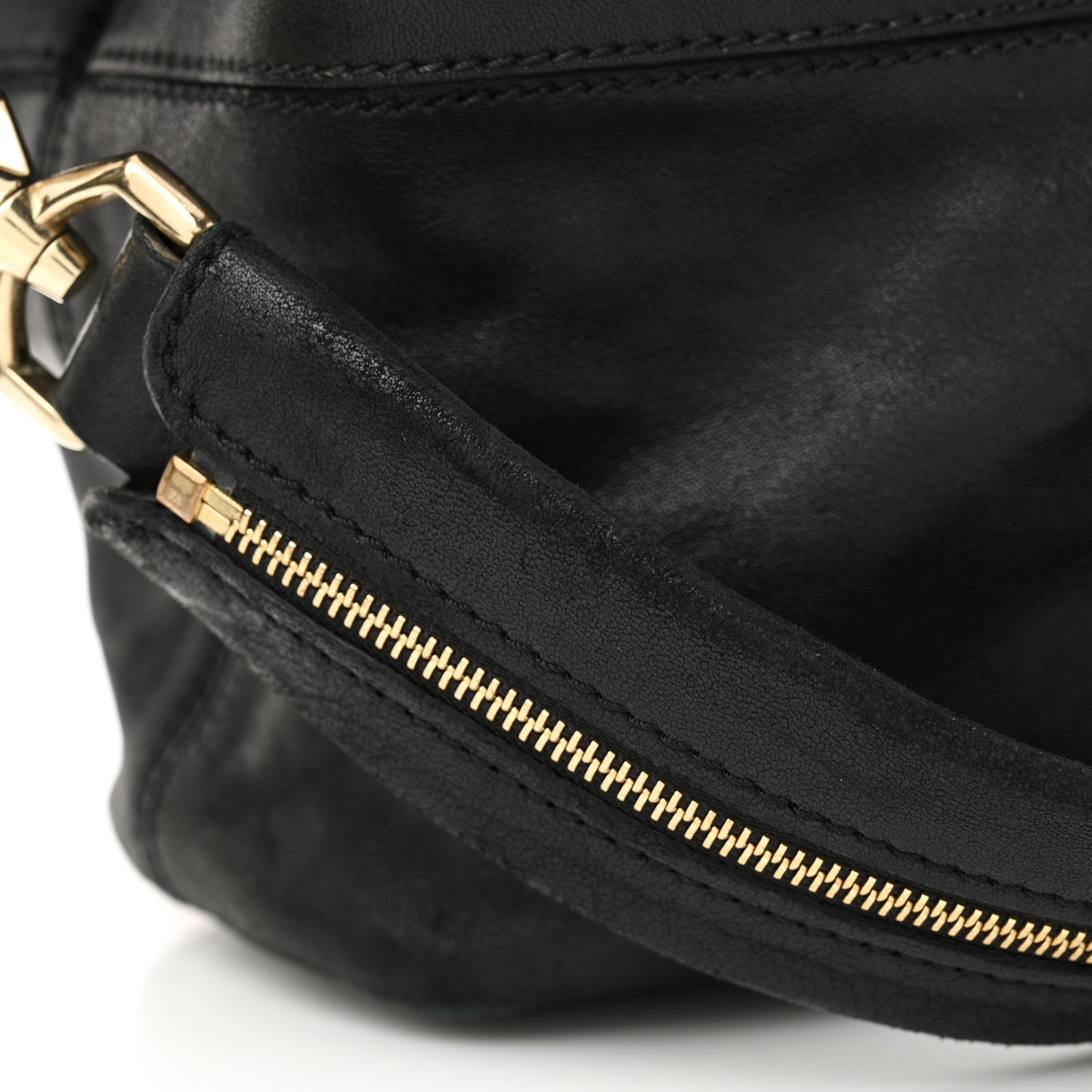 Waxy Grained Calfskin Medium Nightingale Black