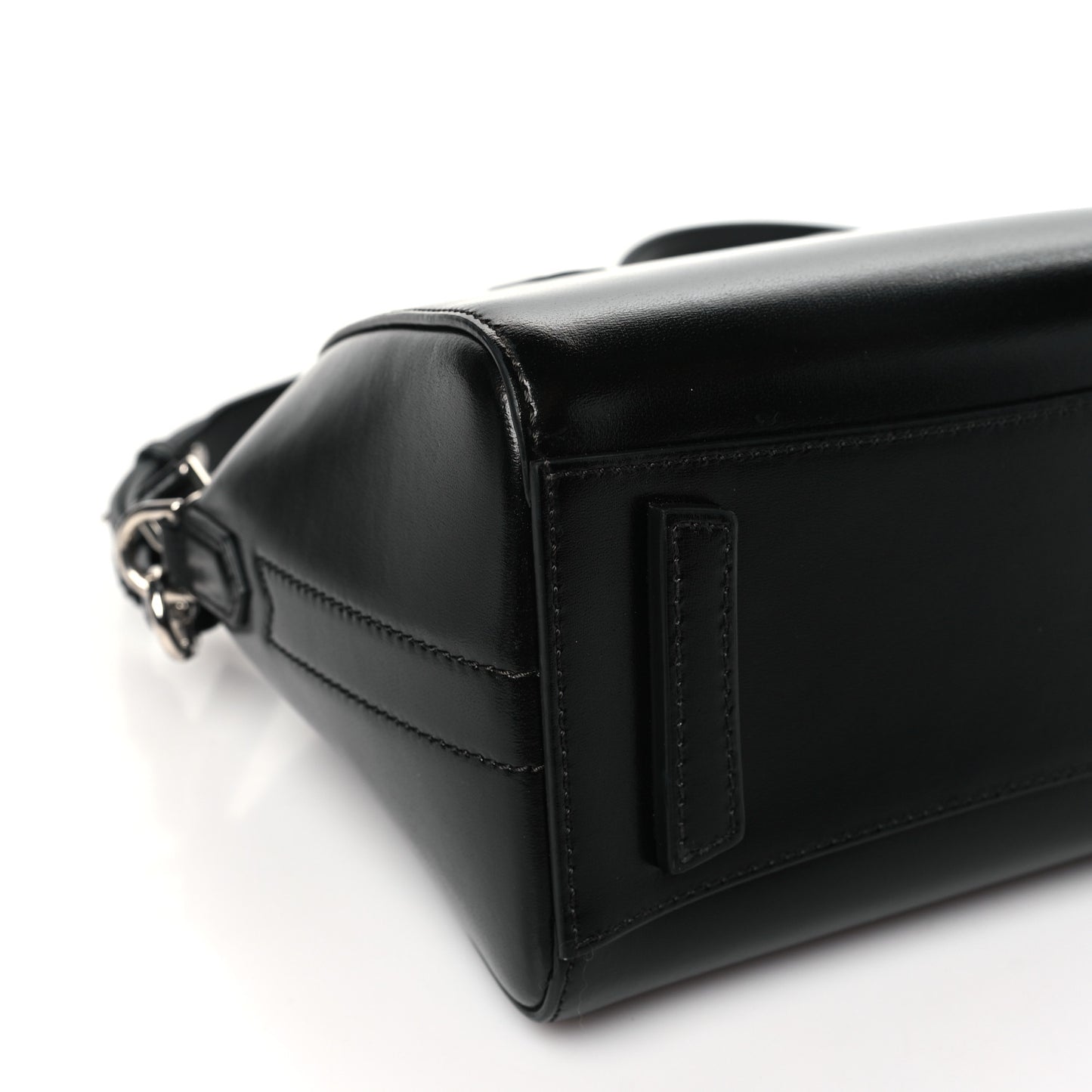 Shiny Lord Calfskin Mini Antigona Black