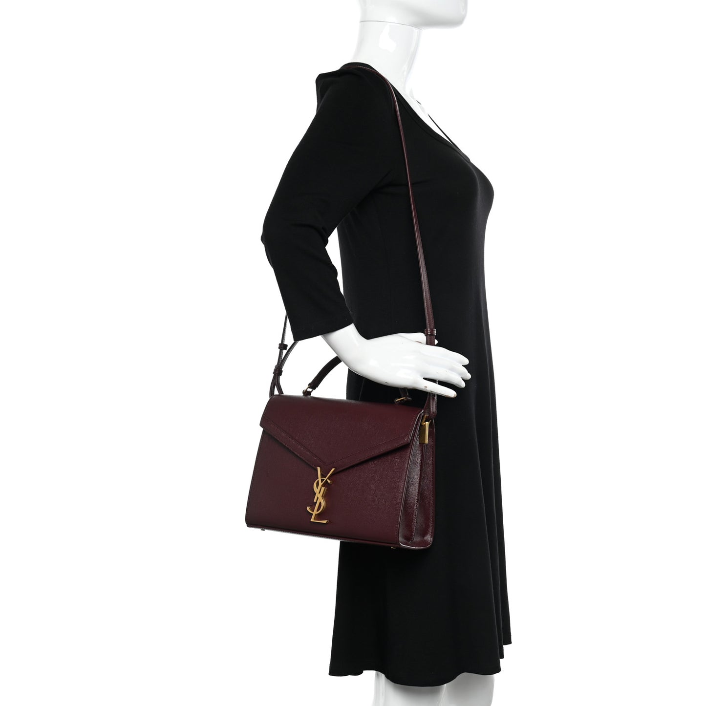 Grain de Poudre Medium Classic Monogram Cassandra Top Handle Rouge Legion