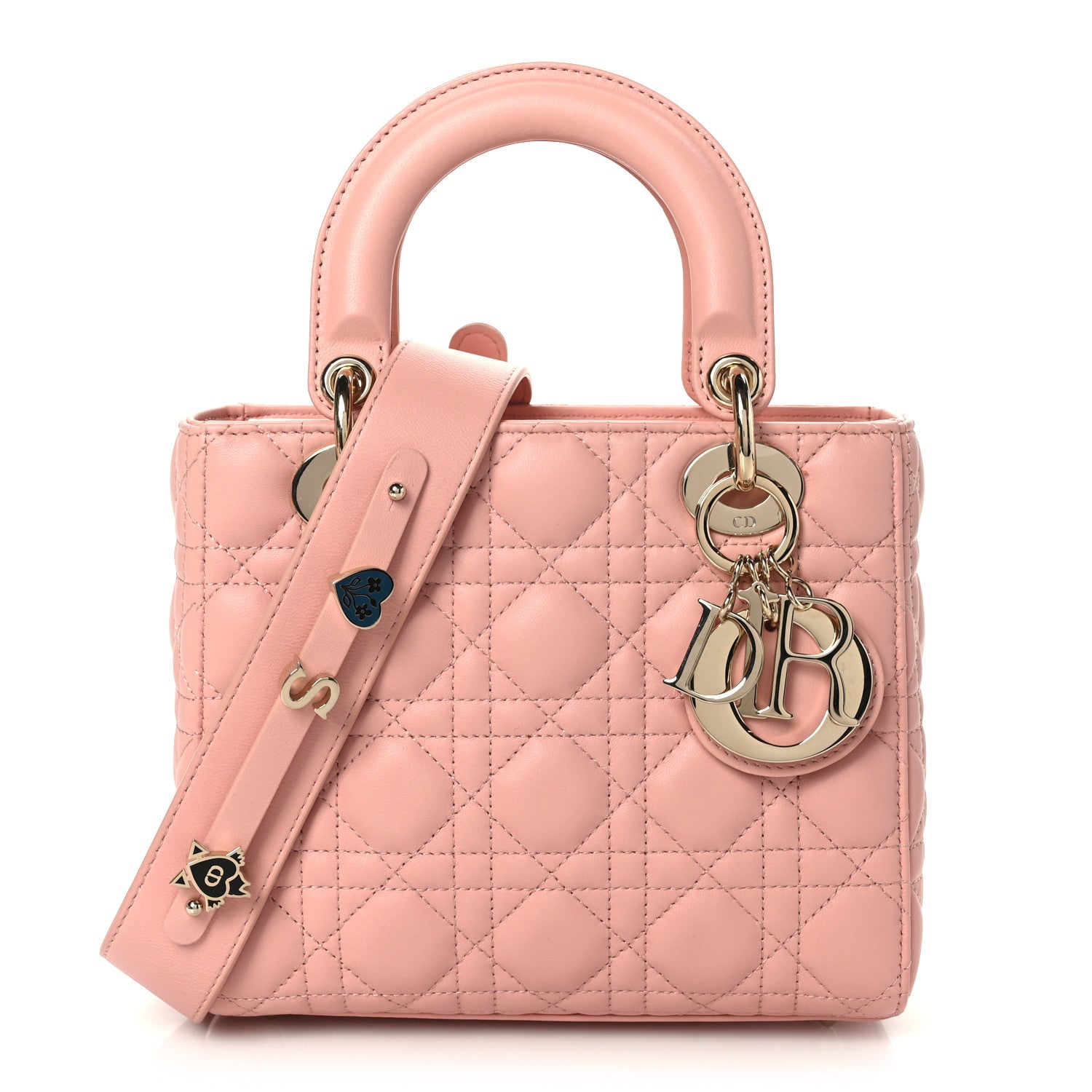 Christian Dior Lambskin Cannage Small My ABCDior Lady Dior Rose Clair 1 of 8
