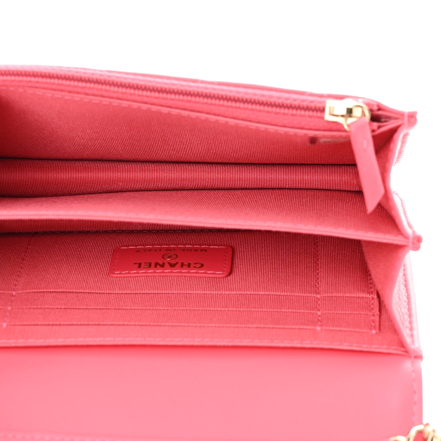 Calfskin Quilted Mini Maxi Pearls Wallet On Chain WOC Pink