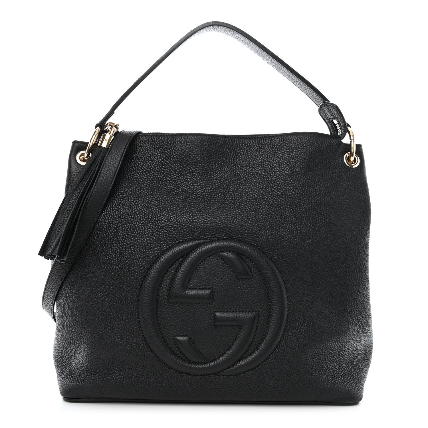 Gucci Pebbled Calfskin Large Soho Hobo Black 1 of 10