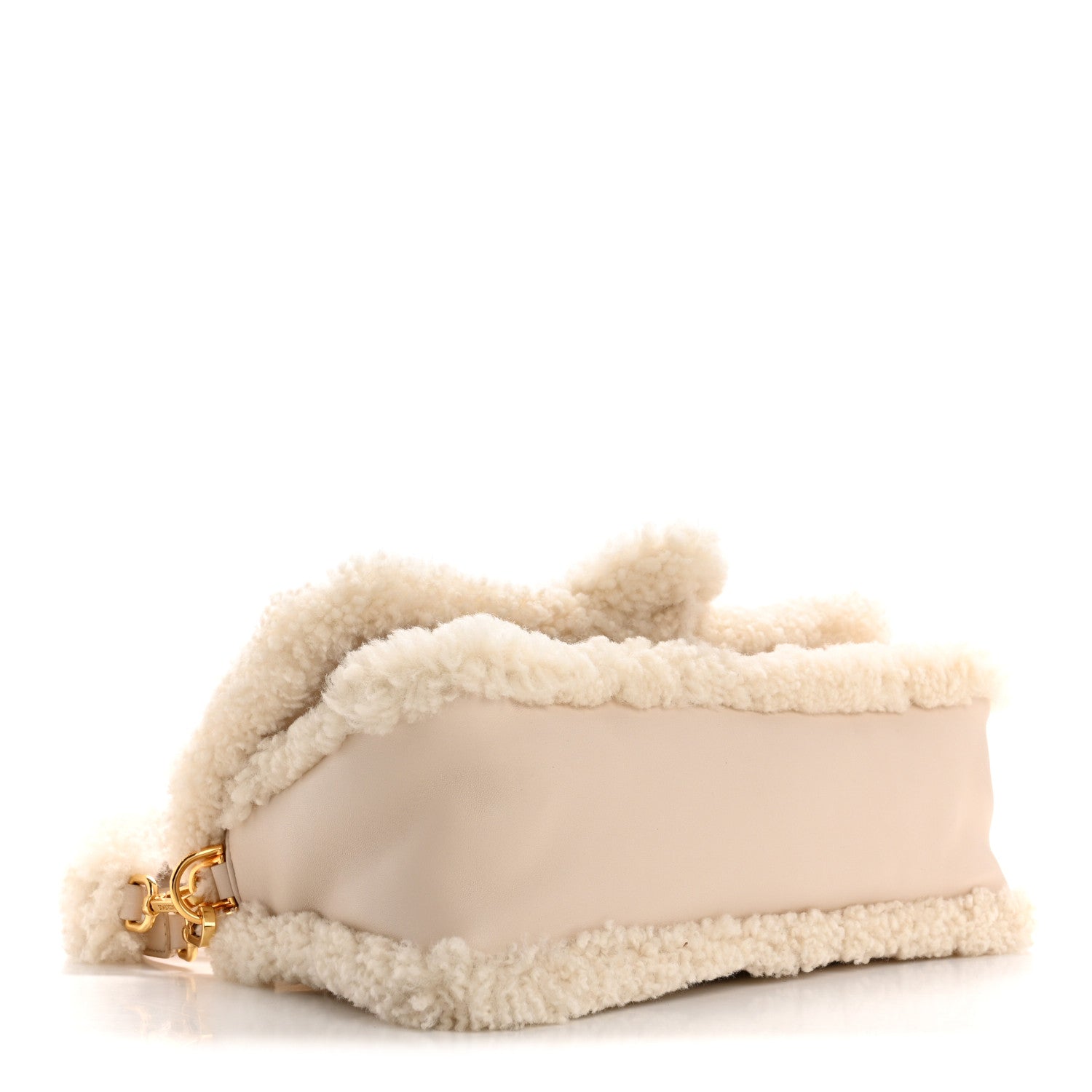 Jacquemus Calfskin Shearling Le Bambimou Ivory 4 of 9