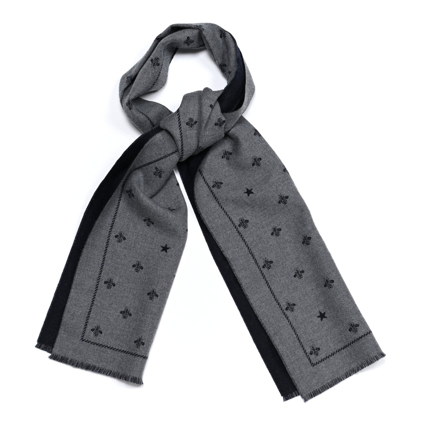 Wool Bee Costel Scarf Grey Blue