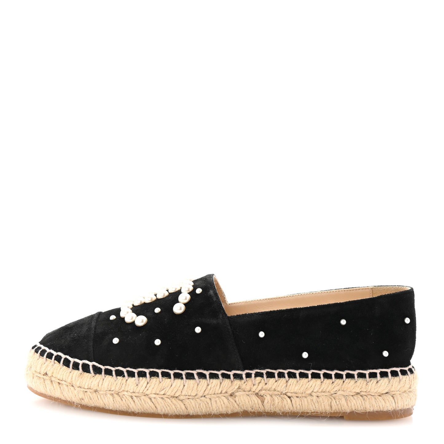 Suede Pearl CC Espadrilles 38 Black