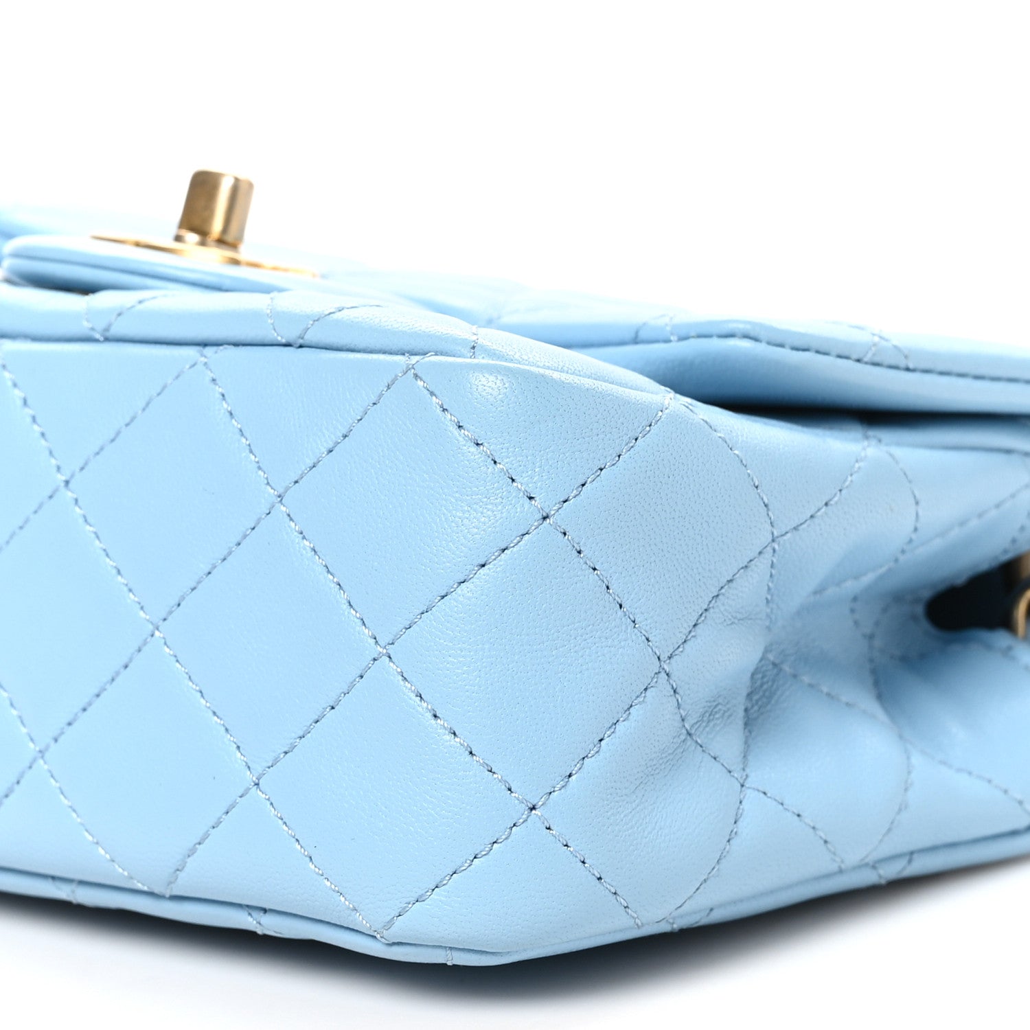 Chanel Lambskin Quilted Mini Pearl Crush Flap Light Blue 10 of 10