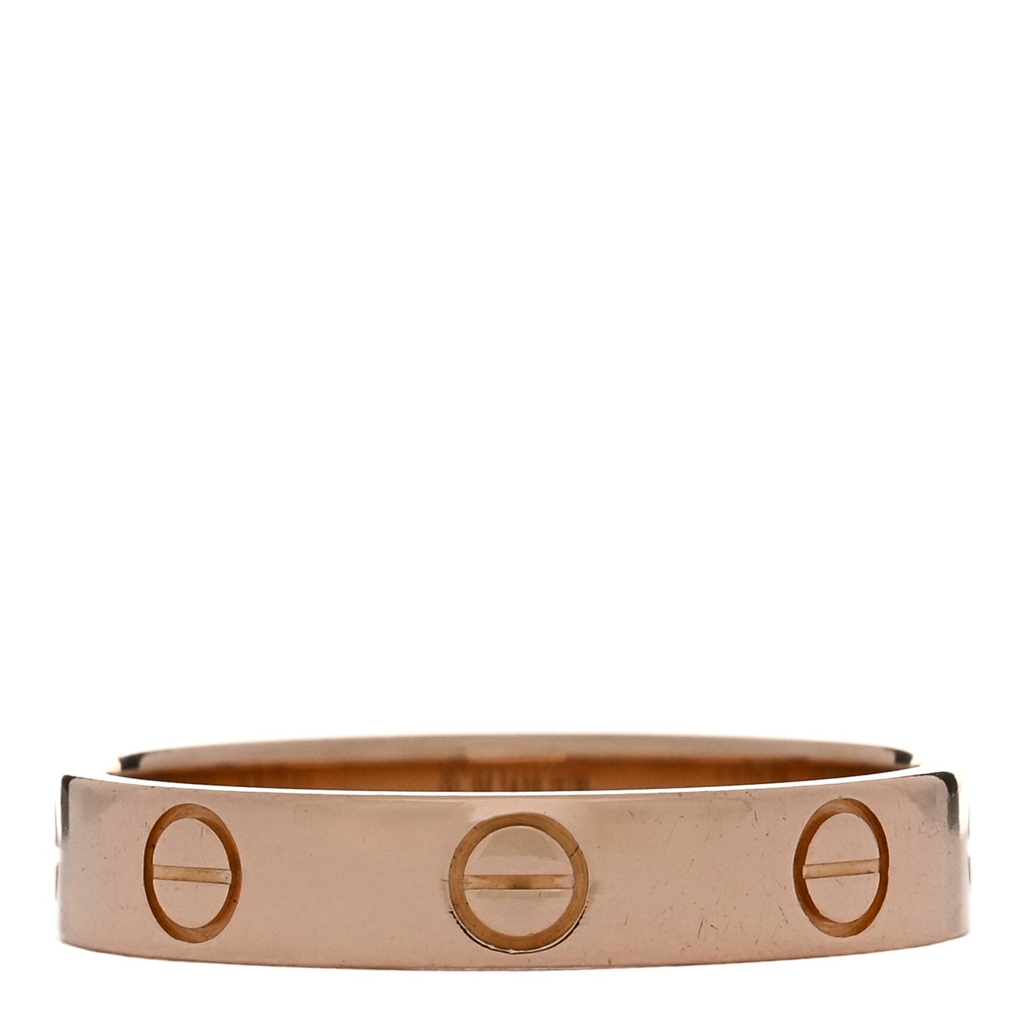 18K Pink Gold 3.5mm LOVE Wedding Band Ring 54 6.75