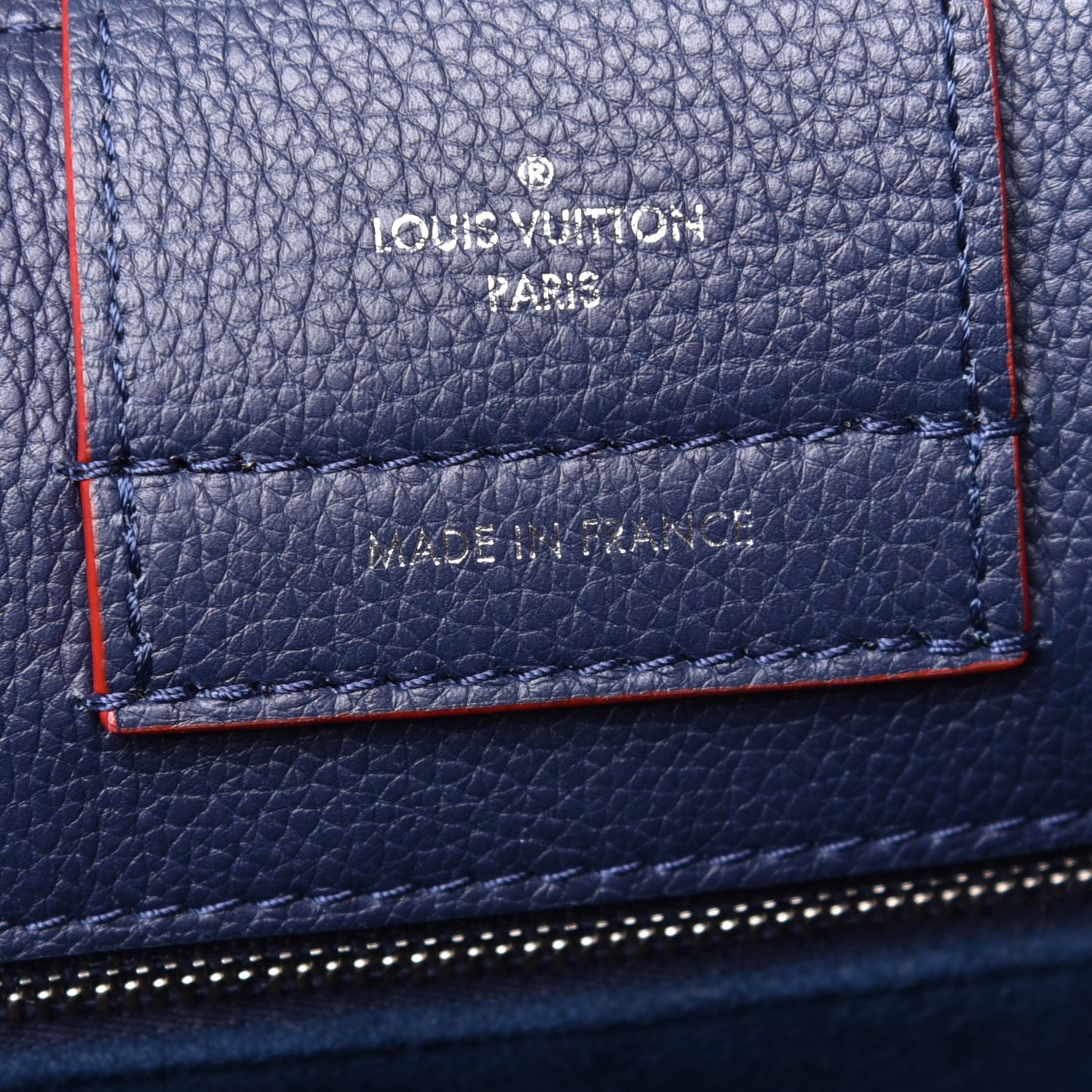 Calfskin Lockme Day Marine Rouge