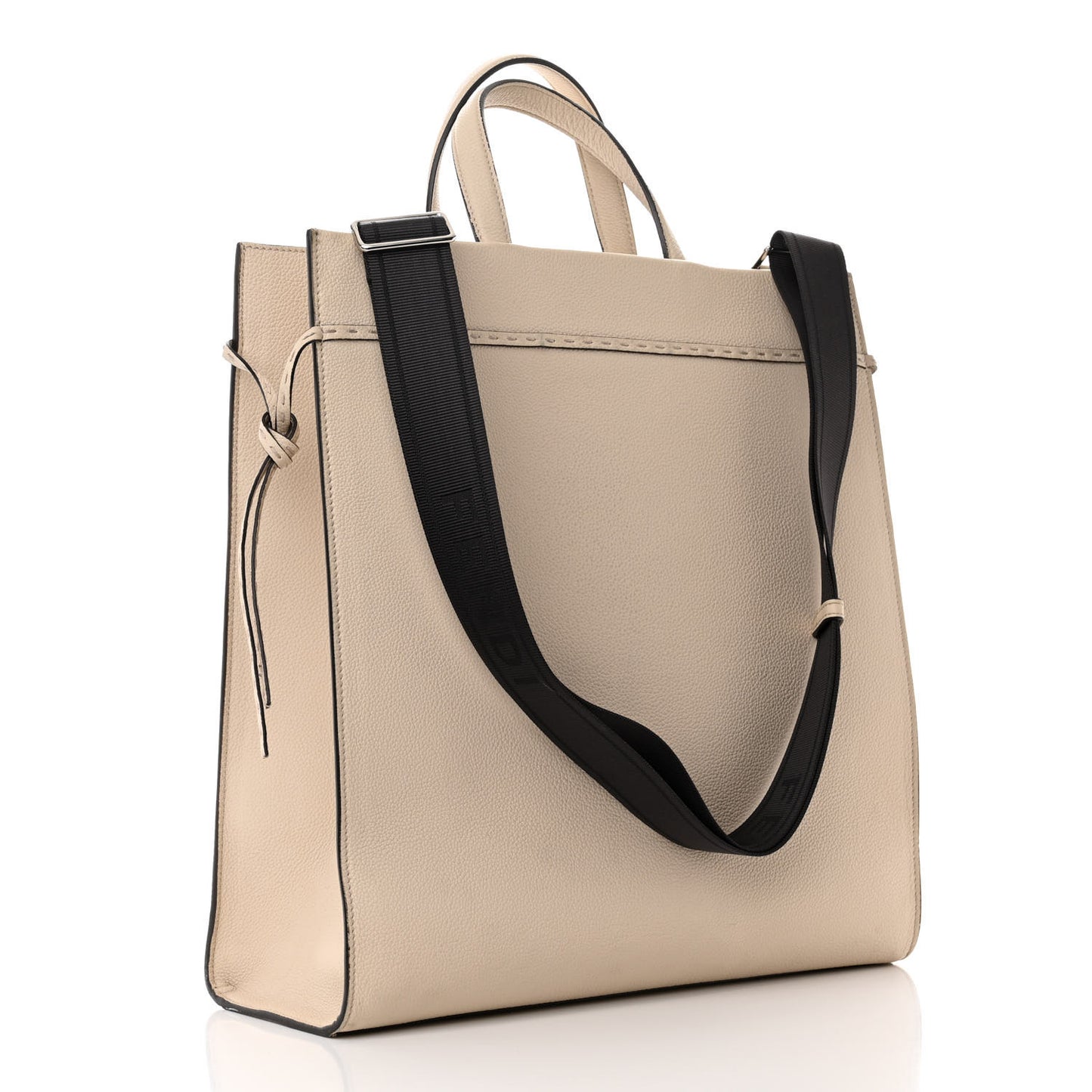 Vitello Cher Logo Embossed Medium Go To Shopper Tote Camelia