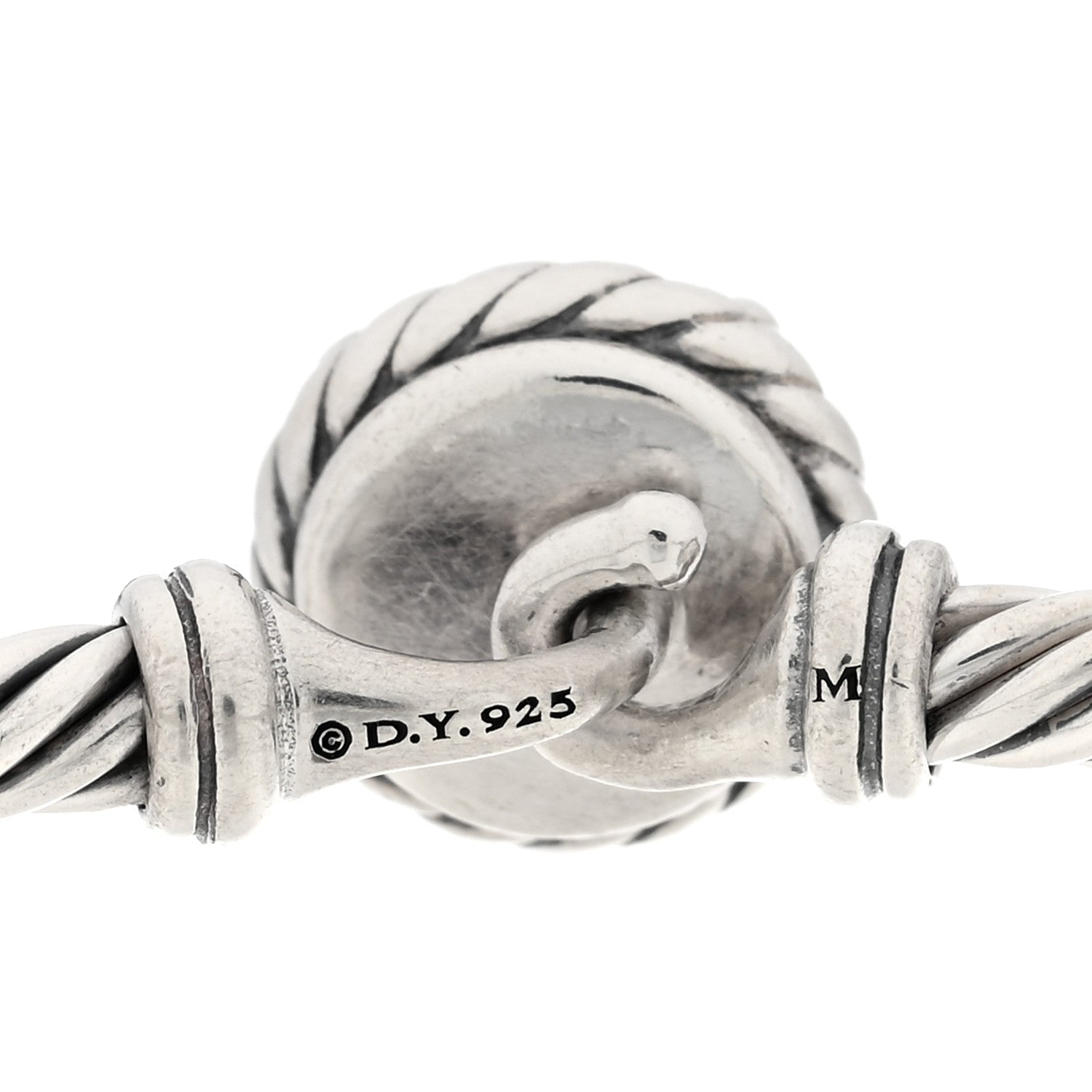 David Yurman Sterling Silver Pearl 3mm Chatelaine Bracelet 3 of 3