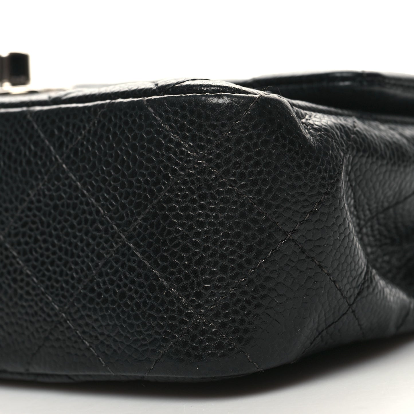 Caviar Quilted Mini Rectangular Flap Black