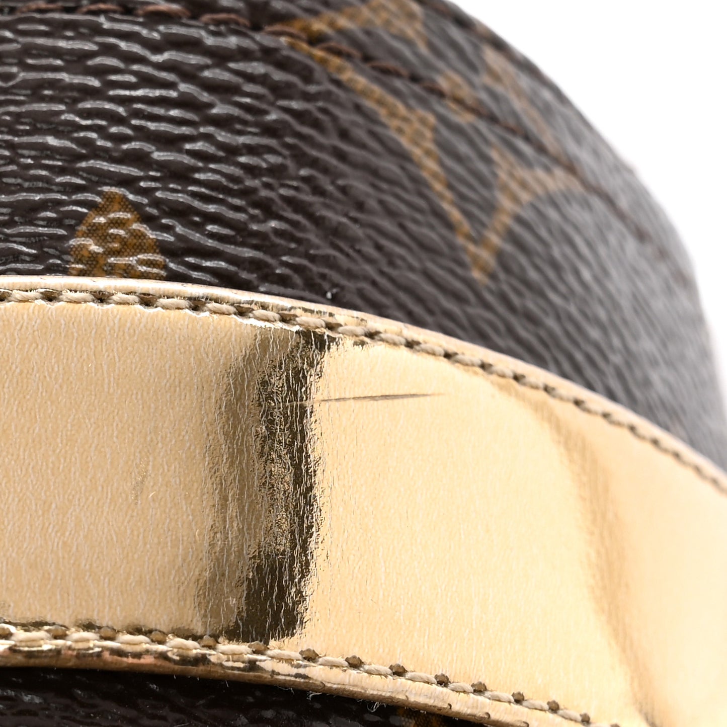 Monogram Metallic Calfskin Cottage Clog Mules 38 Brown Gold