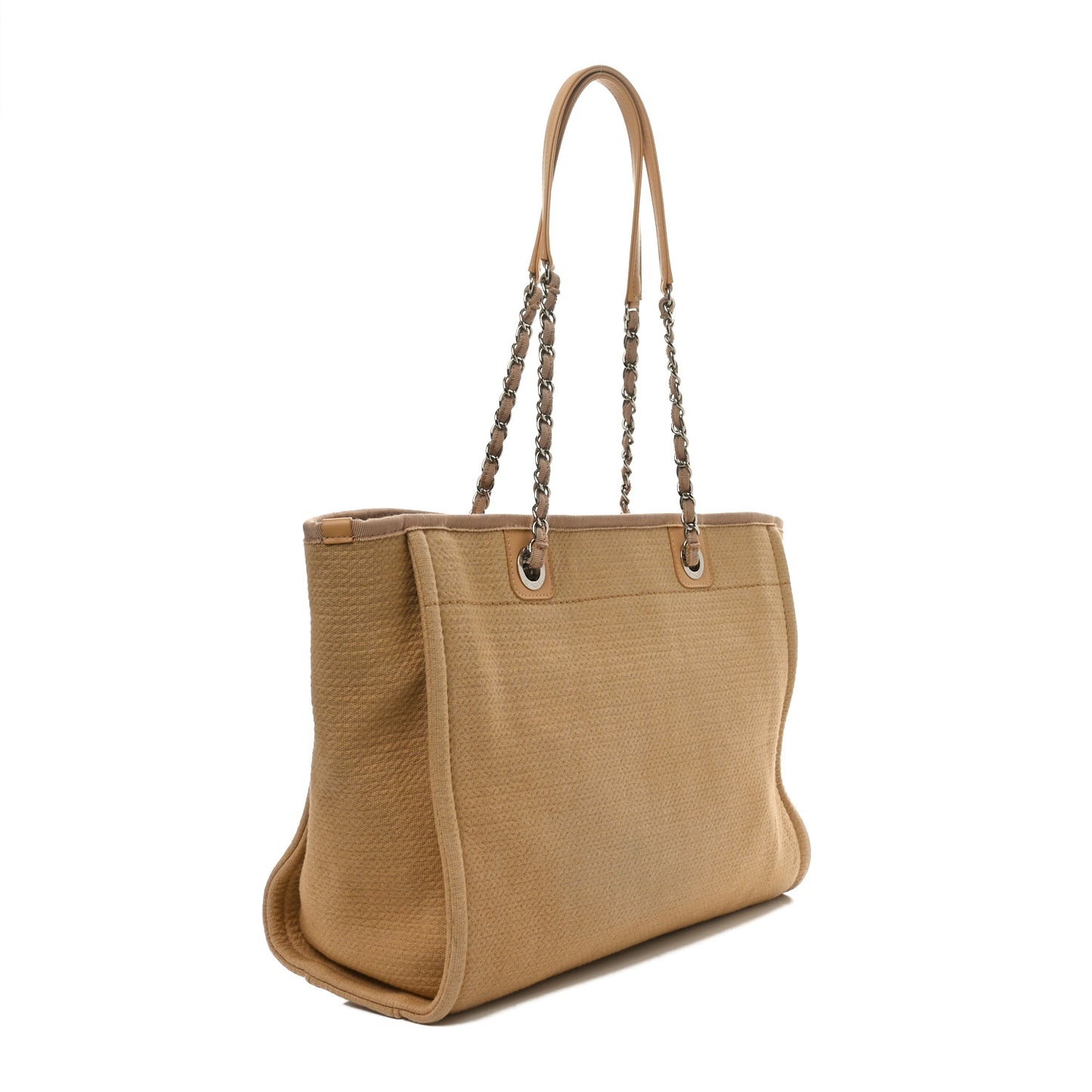 Mixed Fibers Small Deauville Tote Beige