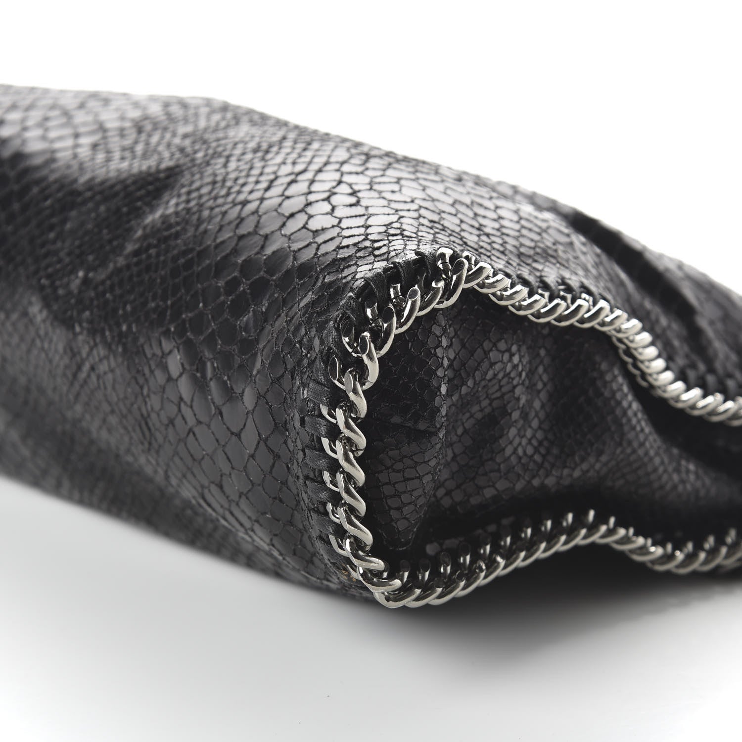 Stella McCartney Eco Python Falabella Fold Over Tote Black 7 of 9