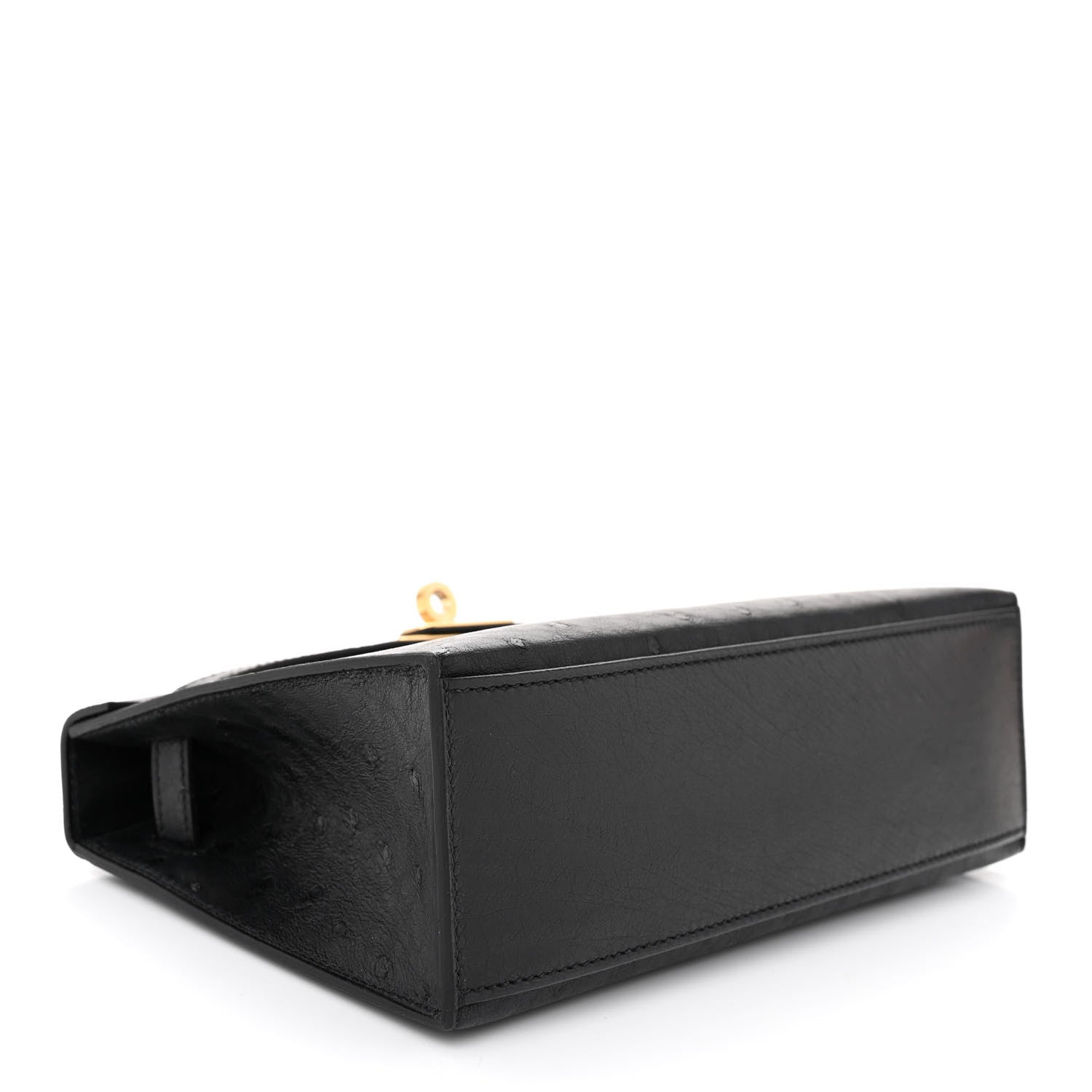 Hermes Ostrich Kelly Pochette Black 5 of 11