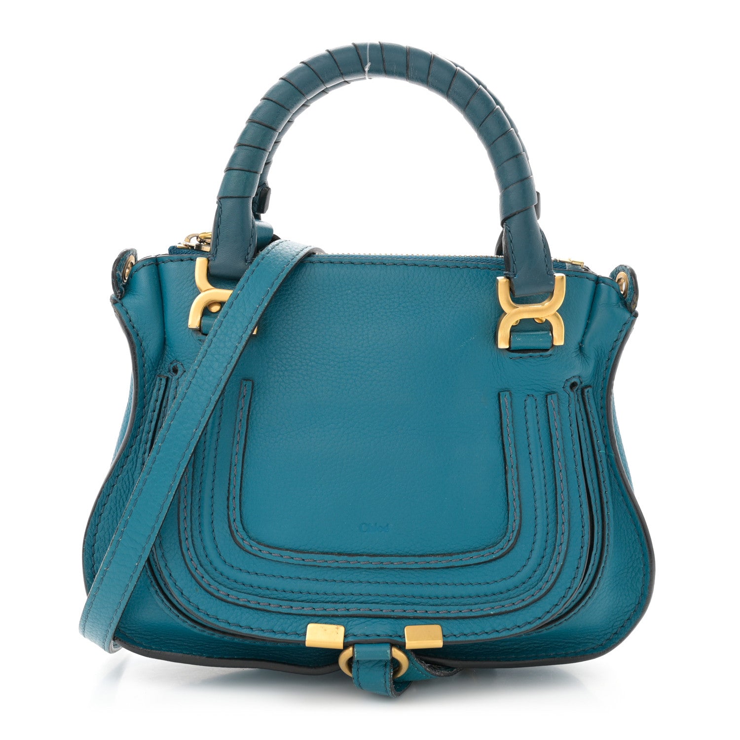 Chloe Calfskin Mini Marcie Satchel Washed Teal 1 of 15