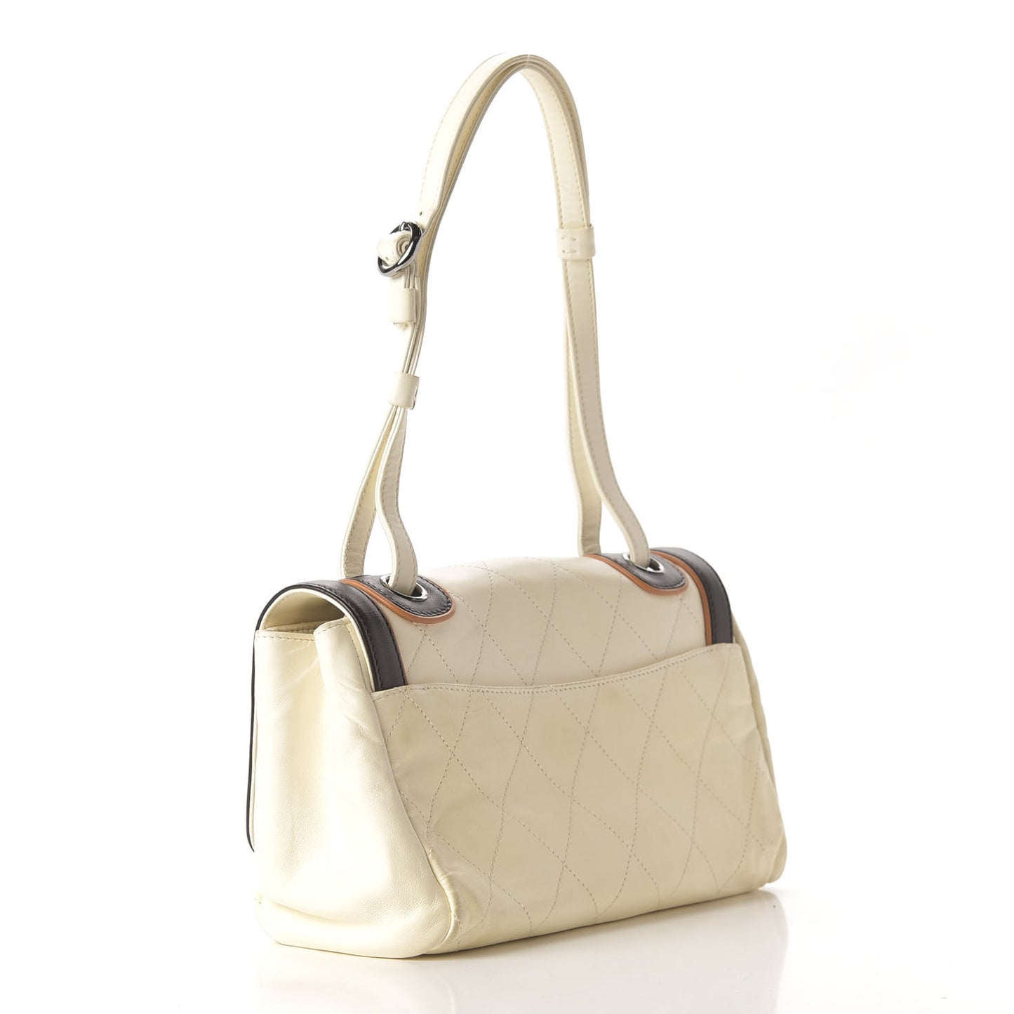 Lambskin Quilted Mademoiselle Flap White