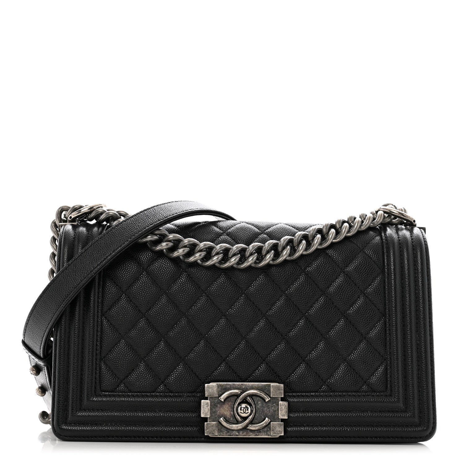 Chanel Caviar Quilted Medium Boy Flap Black 1 of 12