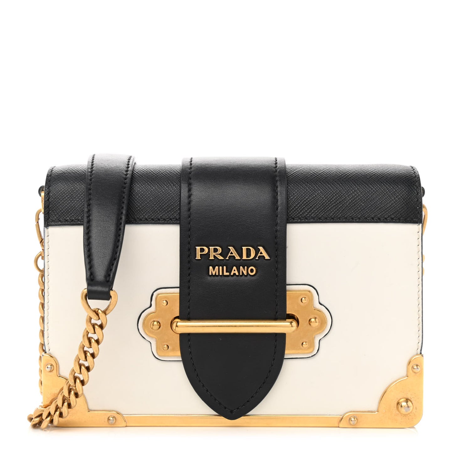 City Calf Saffiano Cahier Bag Talco Black