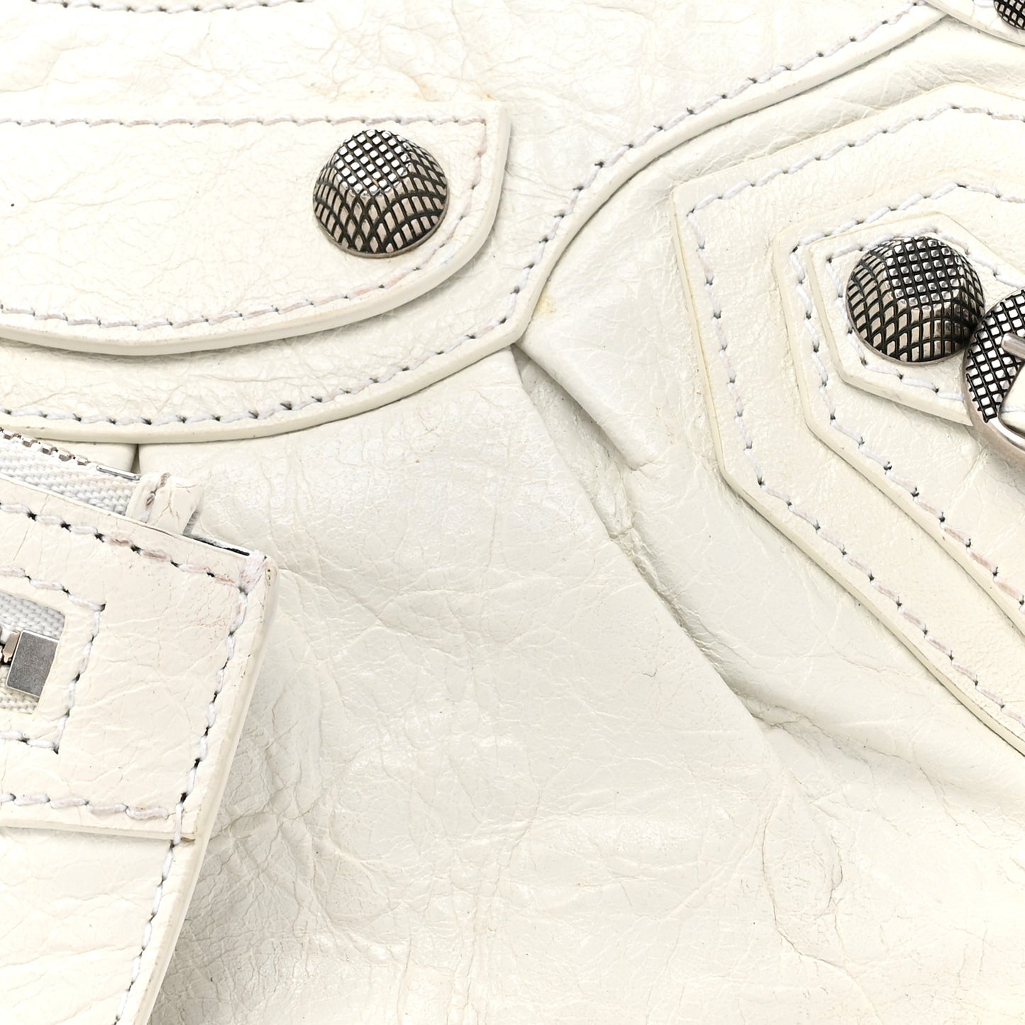 Agneau Arena Le Cagole Shoulder Bag XS Optic White