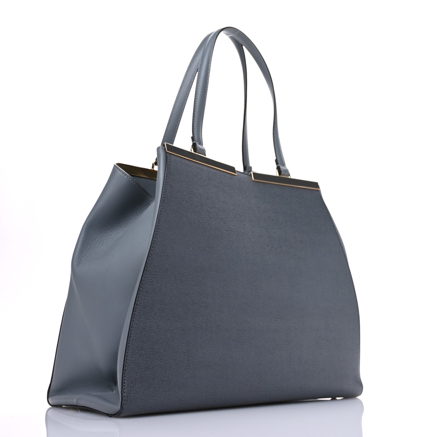 Fendi Vitello Elite Large 3Jours Tote Grigio 3 of 11