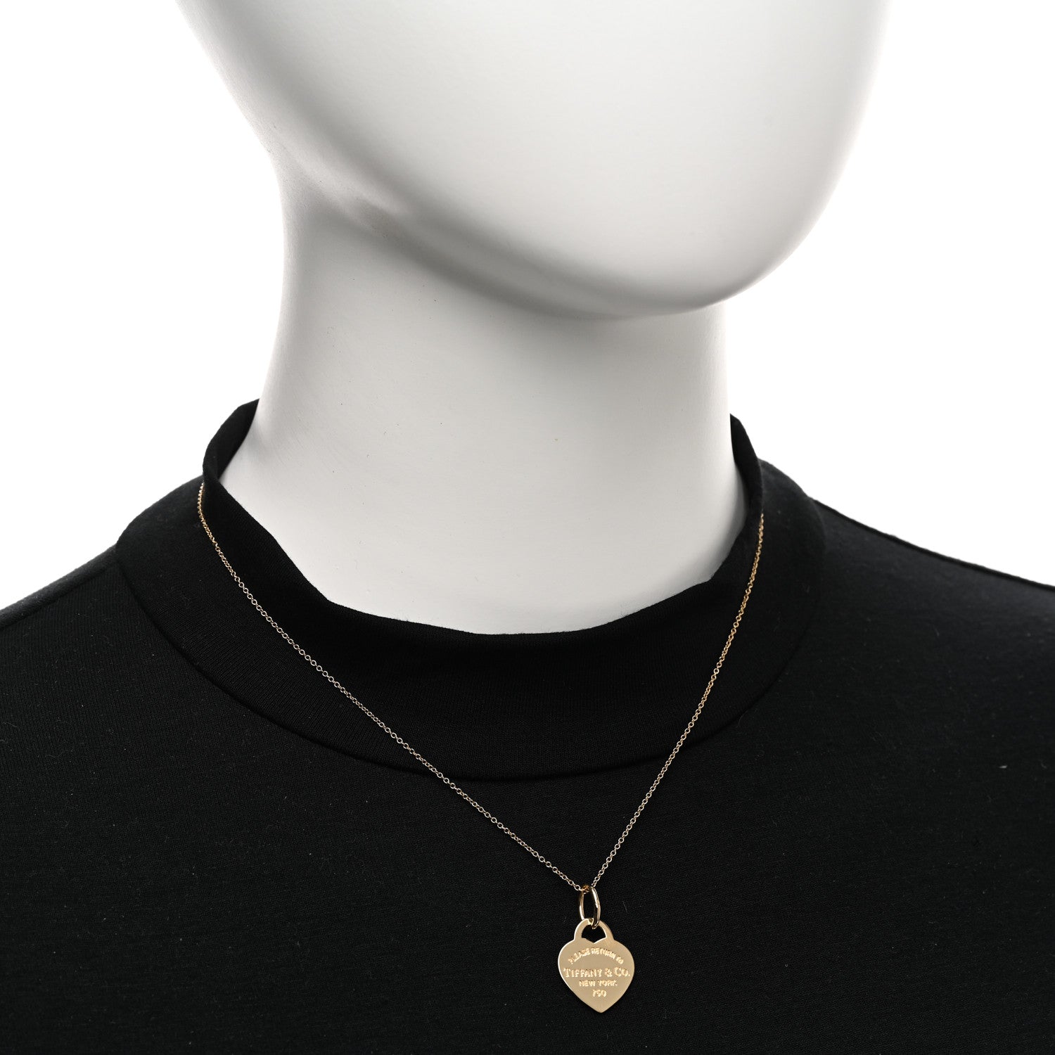 Tiffany 18K Yellow Gold Return to Tiffany Heart Tag Pendant Necklace 2 of 6