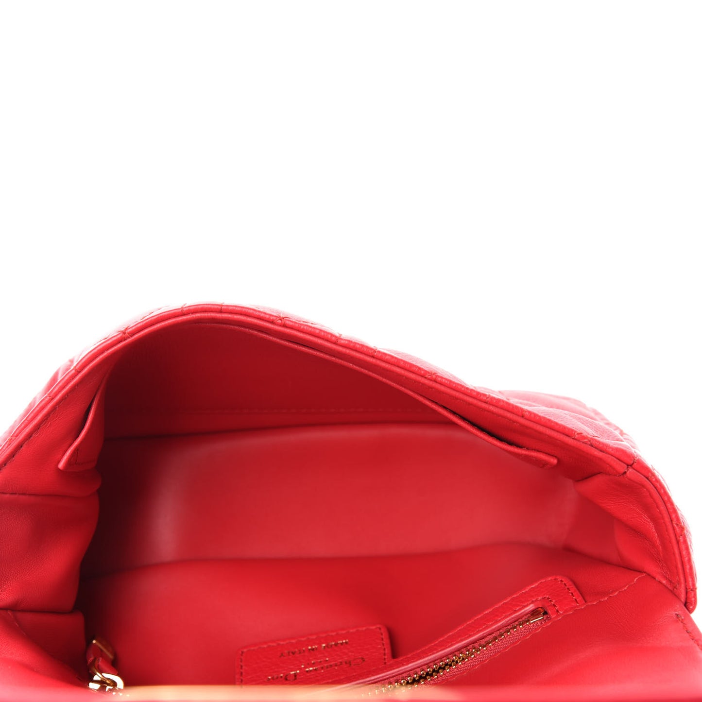 Calfskin Cannage Small Caro Bag Raspberry