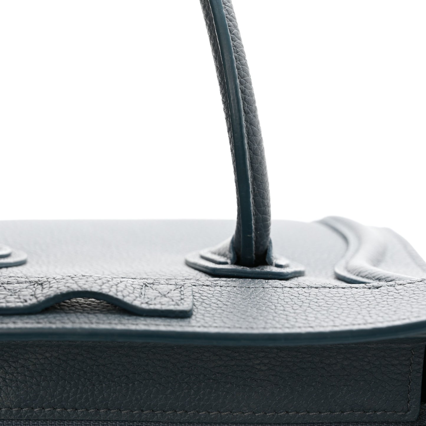 Baby Drummed Calfskin Nano Luggage Petrol