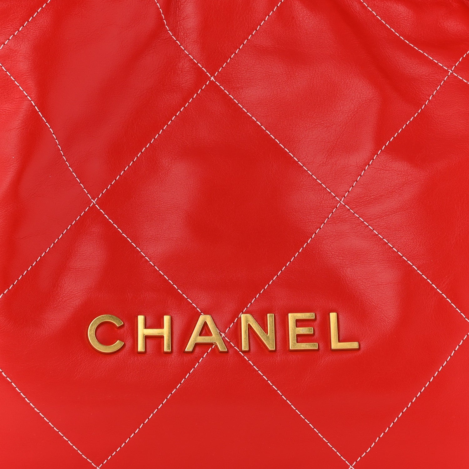Chanel Shiny Calfskin Quilted Small Chanel 22 Red 10 of 12