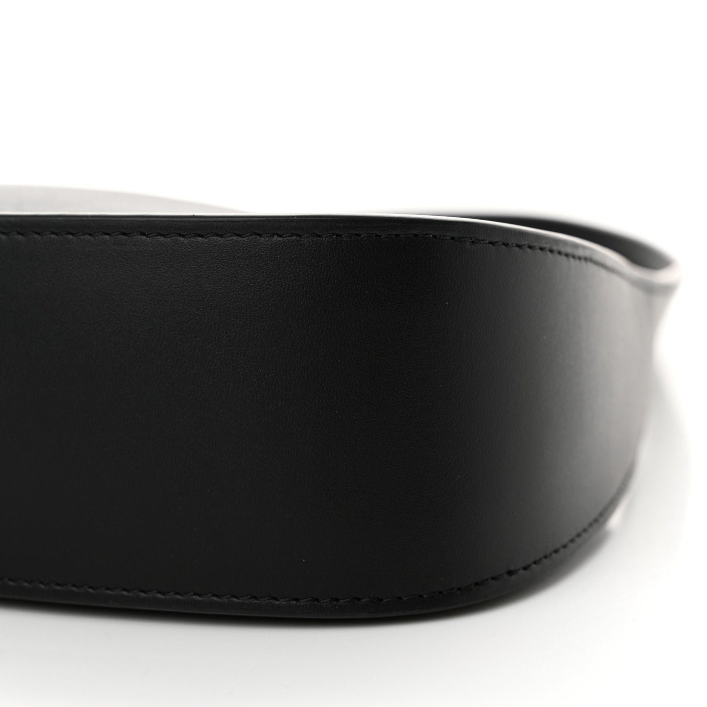 Smooth Calfskin Half Moon Shoulder Bag Black