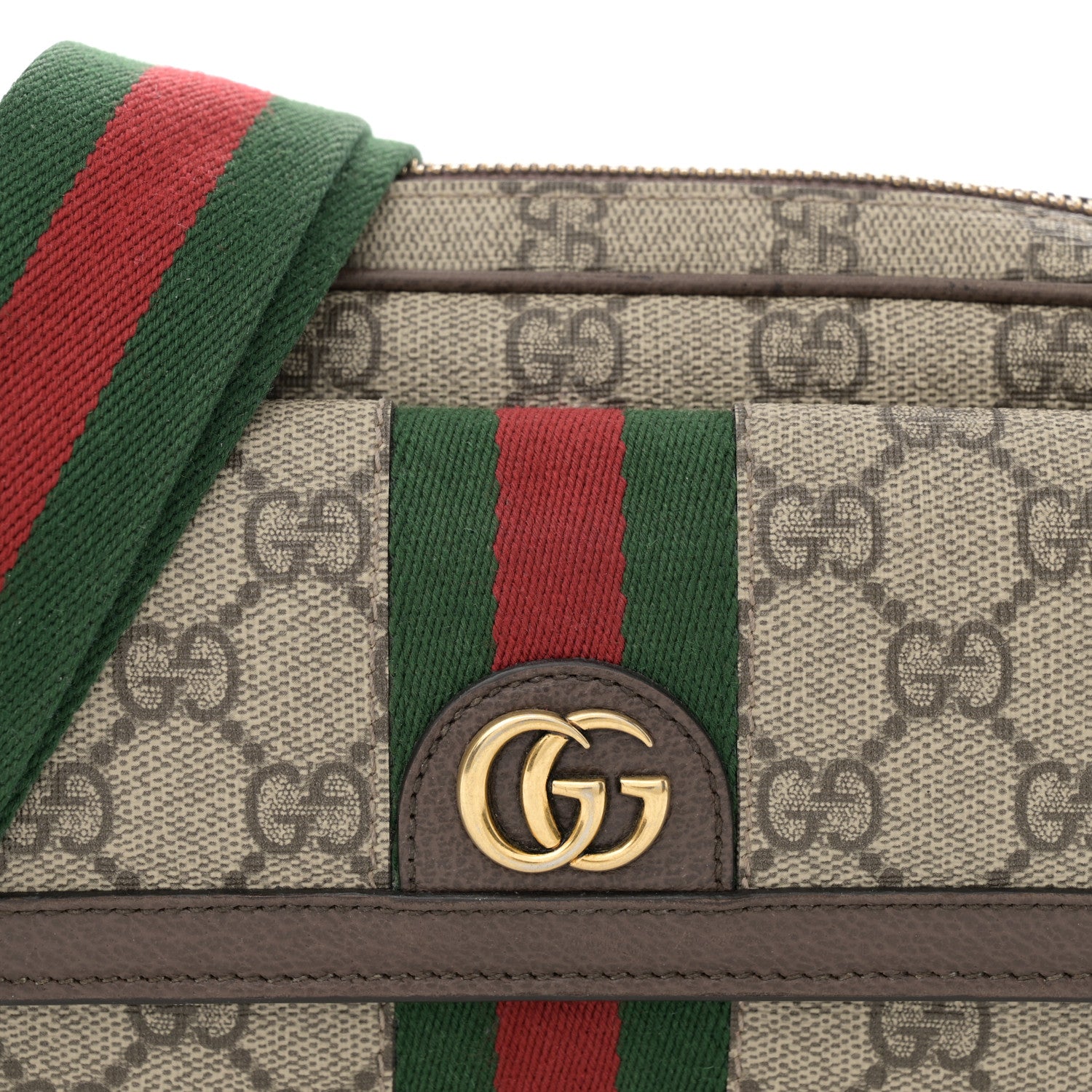 Gucci GG Supreme Monogram Web Mini Ophidia Bag Beige Ebony 8 of 18