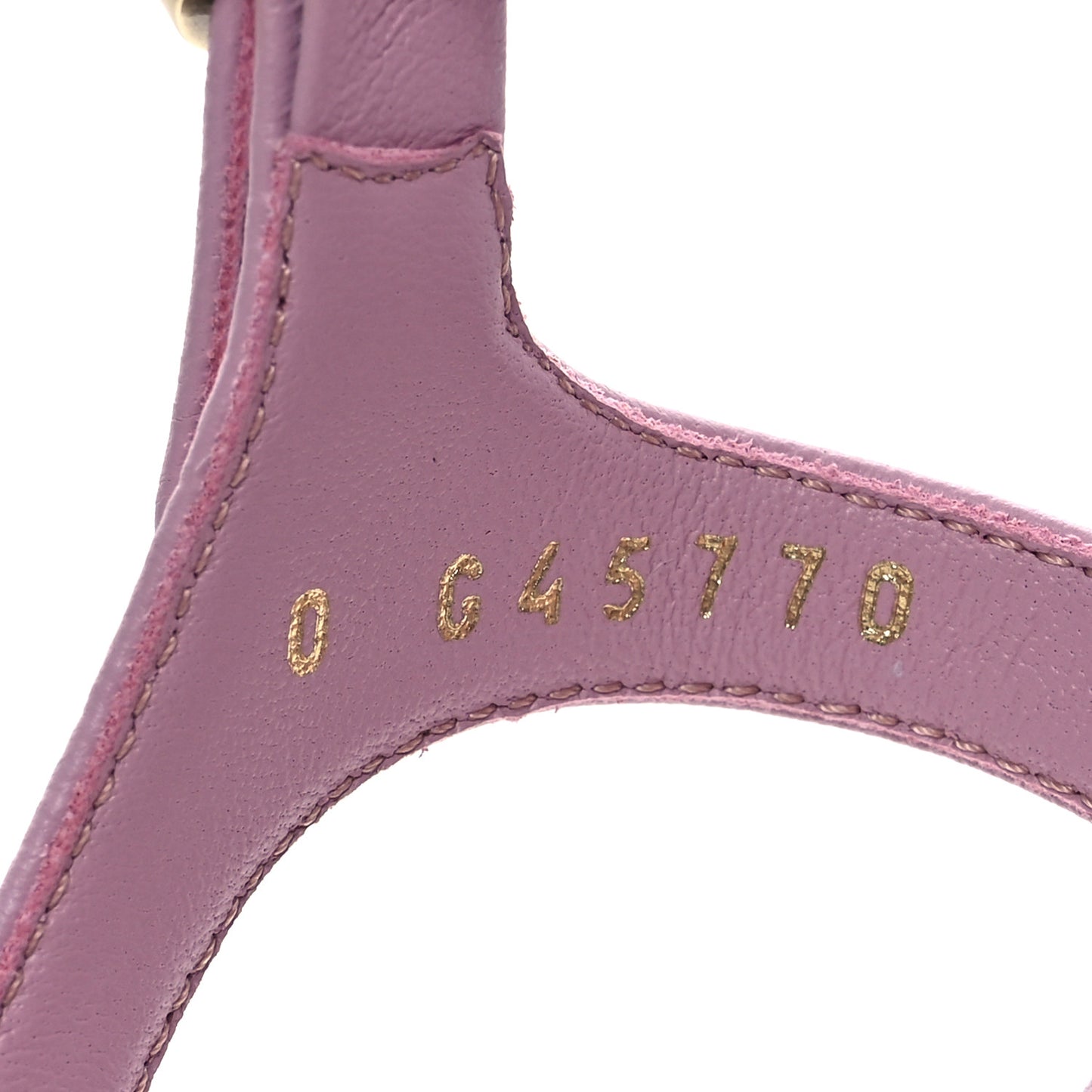 Lambskin Chain CC Logo Thong Sandals 37.5 Pink