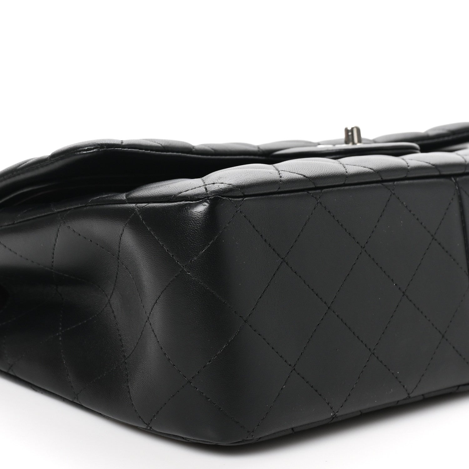 Chanel Lambskin Quilted Jumbo Double Flap Black 9 of 10