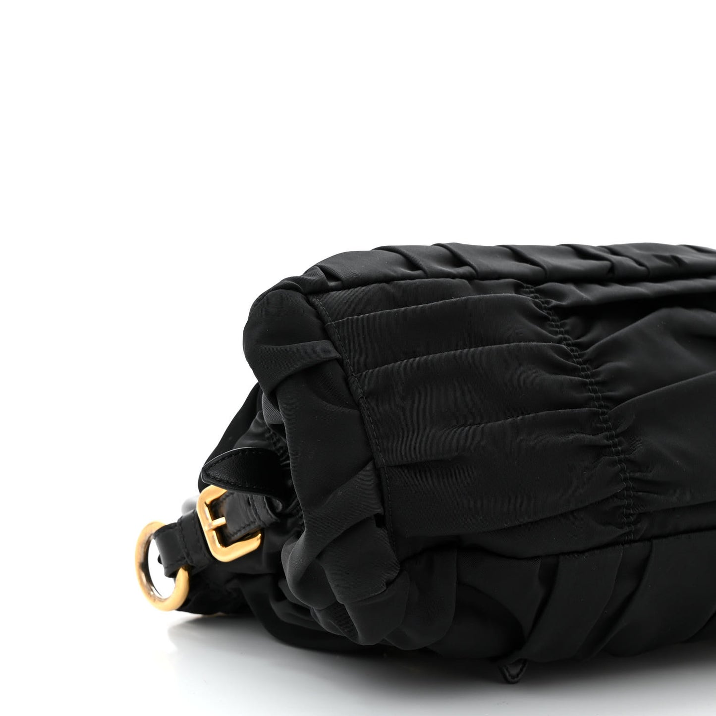 Tessuto Nylon Gaufre Shopping Satchel Black