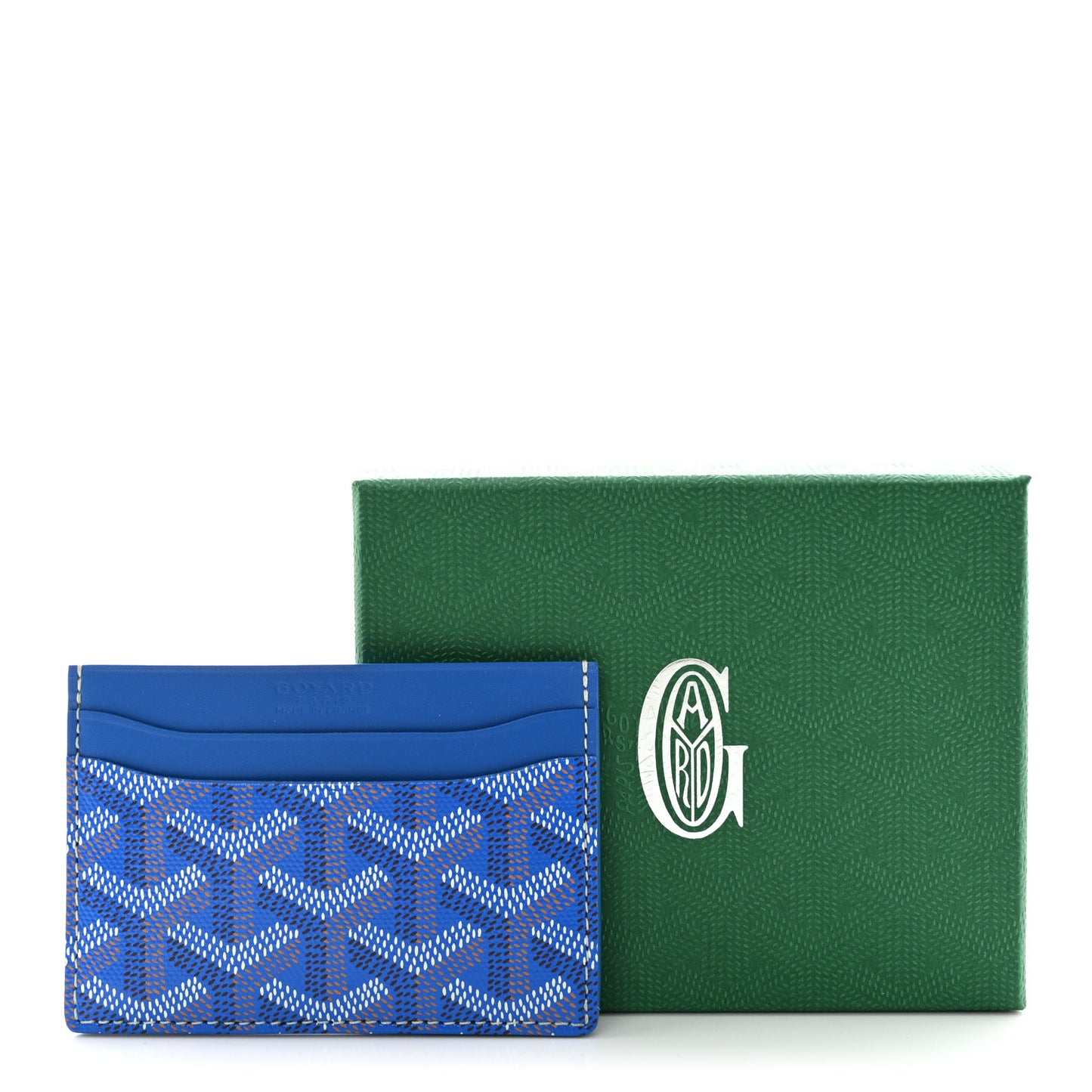Goyardine Saint Sulpice Card Holder Sky Blue