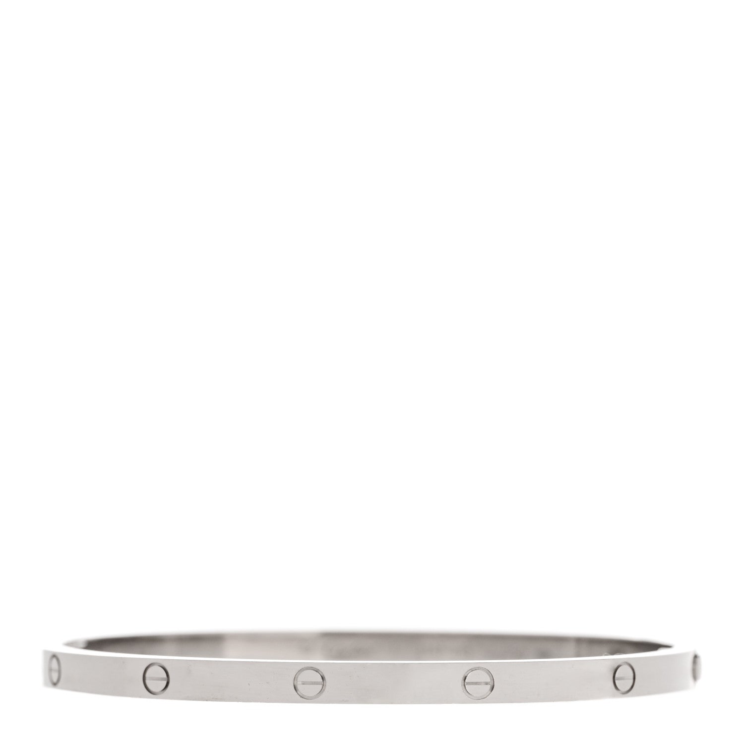 Cartier 18K White Gold Small LOVE Bracelet 17 2 of 5