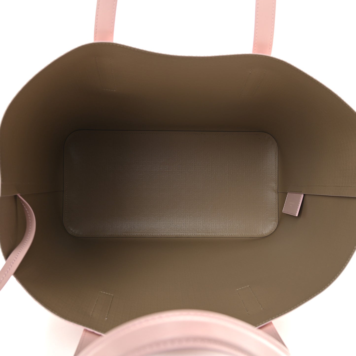 Calfskin Logo Embossed Wing Shopper Tote Blush Pink
