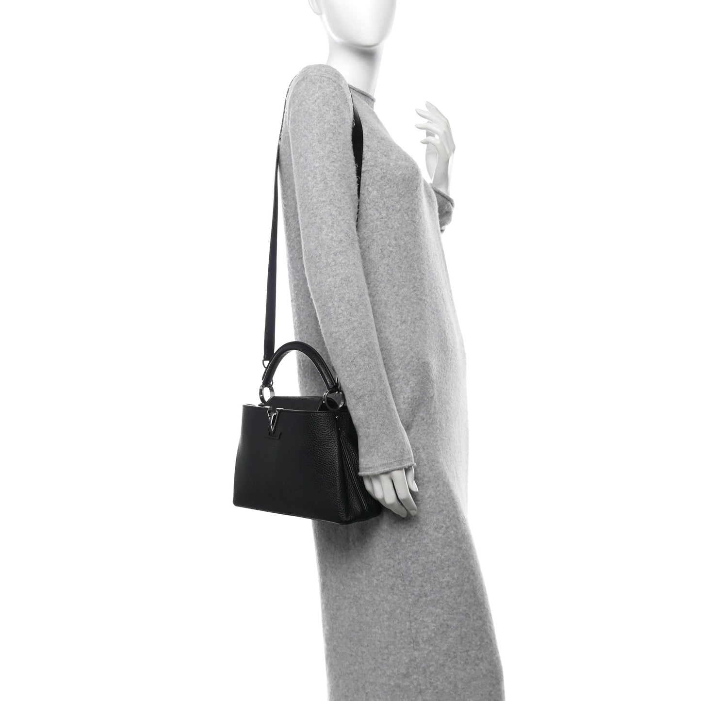 Taurillon Capucines BB Black Fuchsia