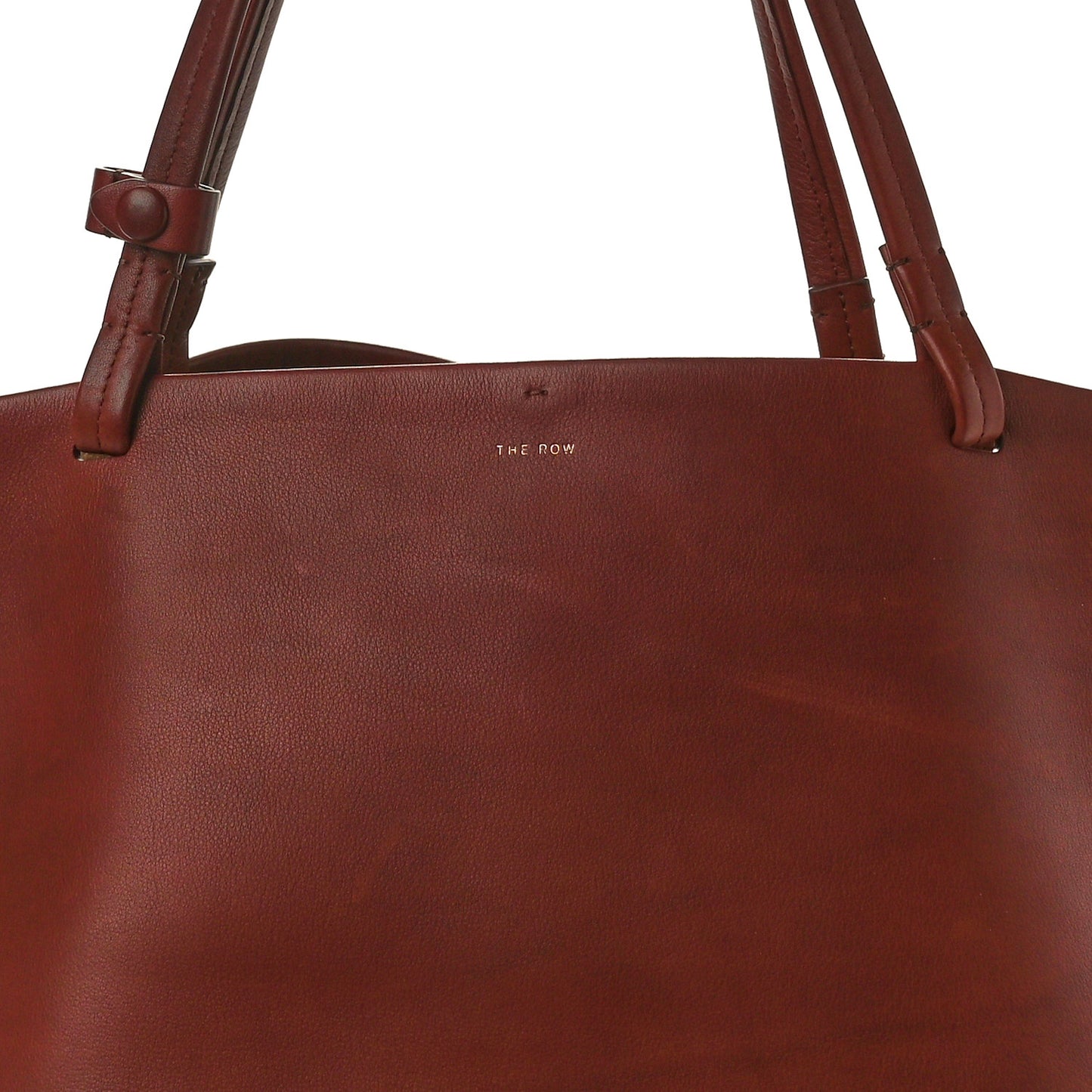 Polished Saddle Calfskin Park Tote Three Cognac