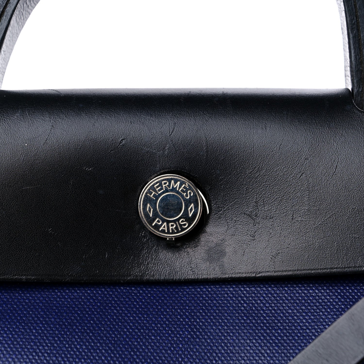 Hermes Toile H Berline Vache Hunter Herbag Zip PM 31 Bleu Saphir Black 13 of 15