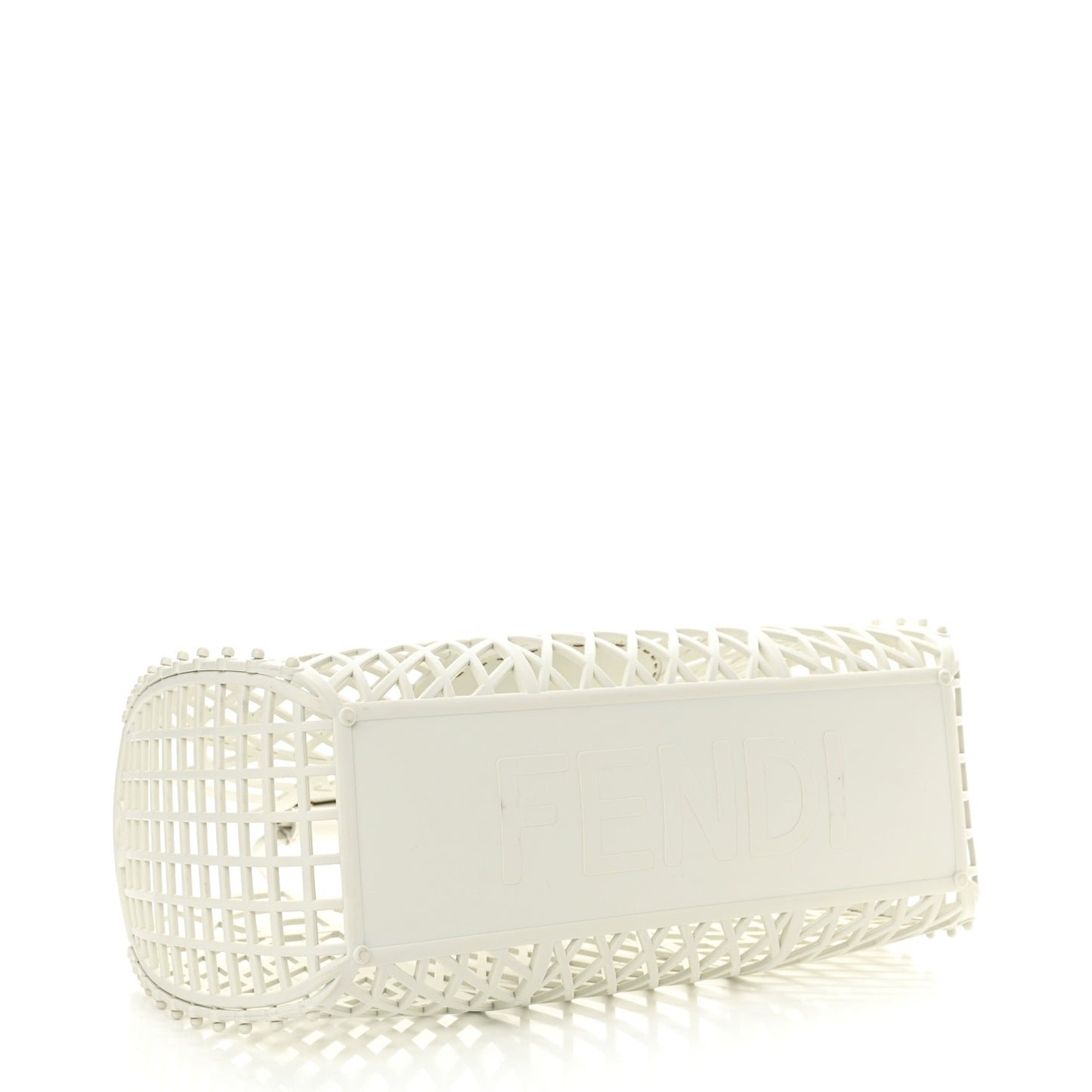 Recycled Plastic Vitello Liberty Matte Medium Fendi Basket White Ice