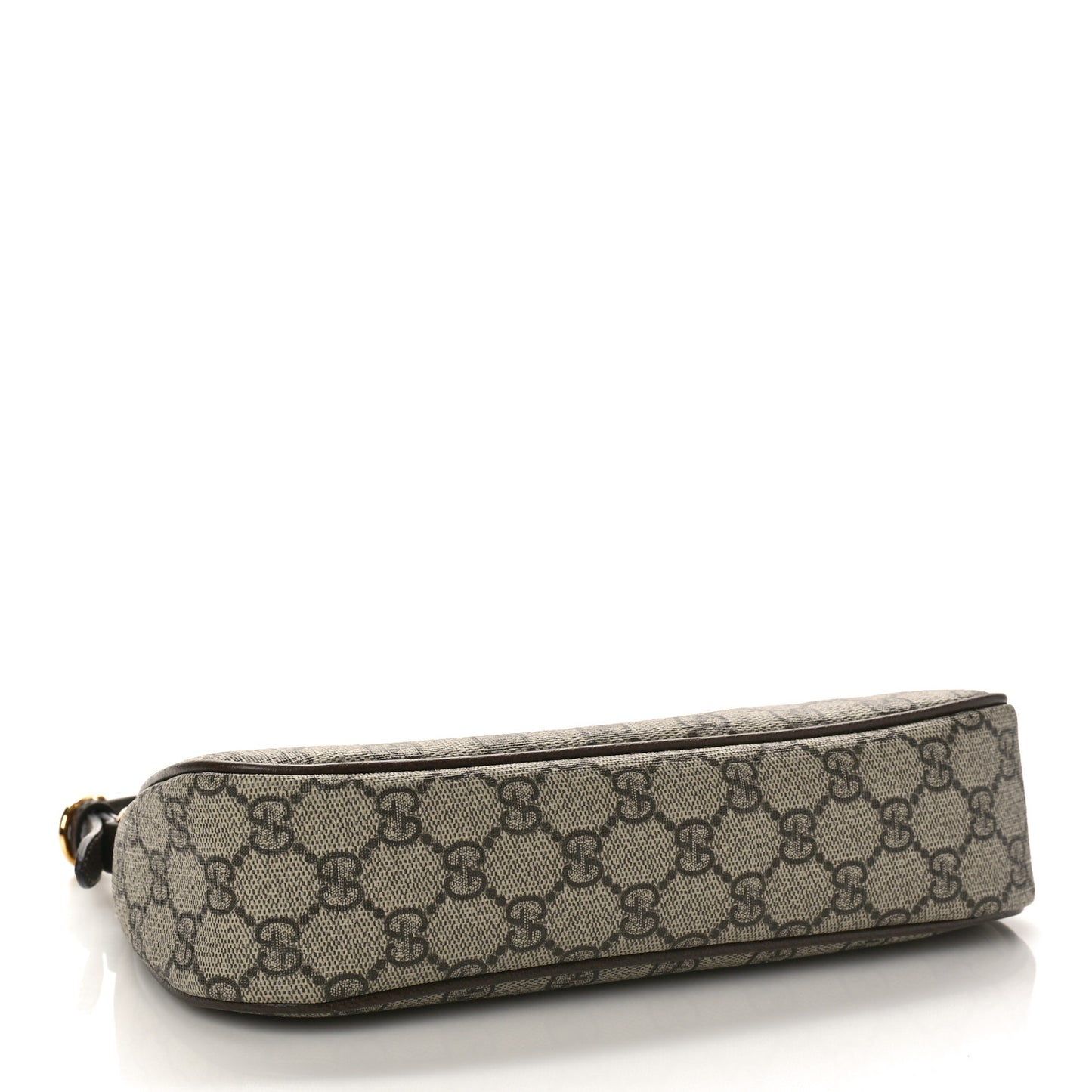 GG Supreme Monogram Textured Dollar Calfskin Small Ophidia Hobo Beige Ebony New Acero