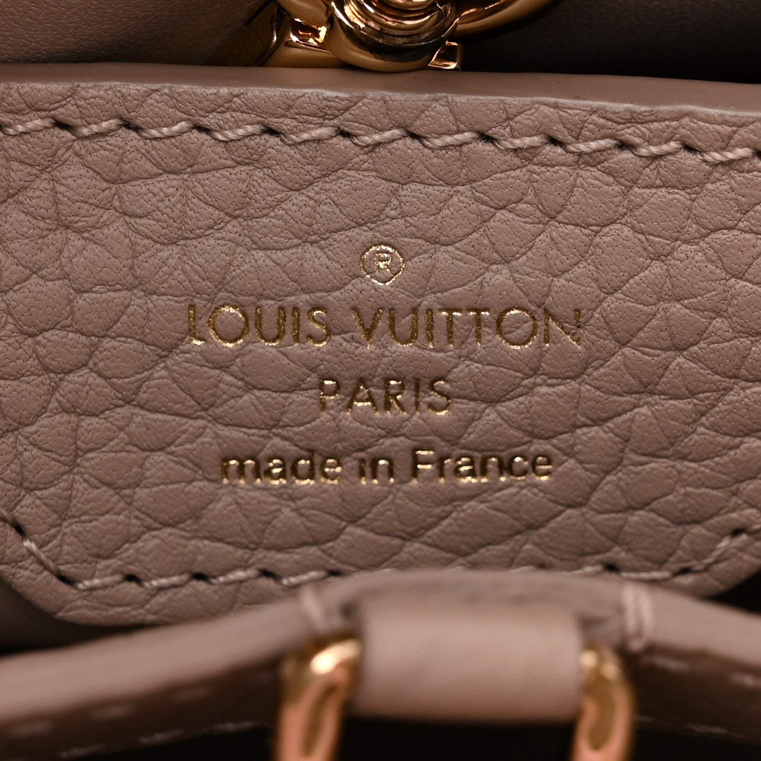 Louis Vuitton Taurillon Capucines BB Galet Creme Rose 6 of 9