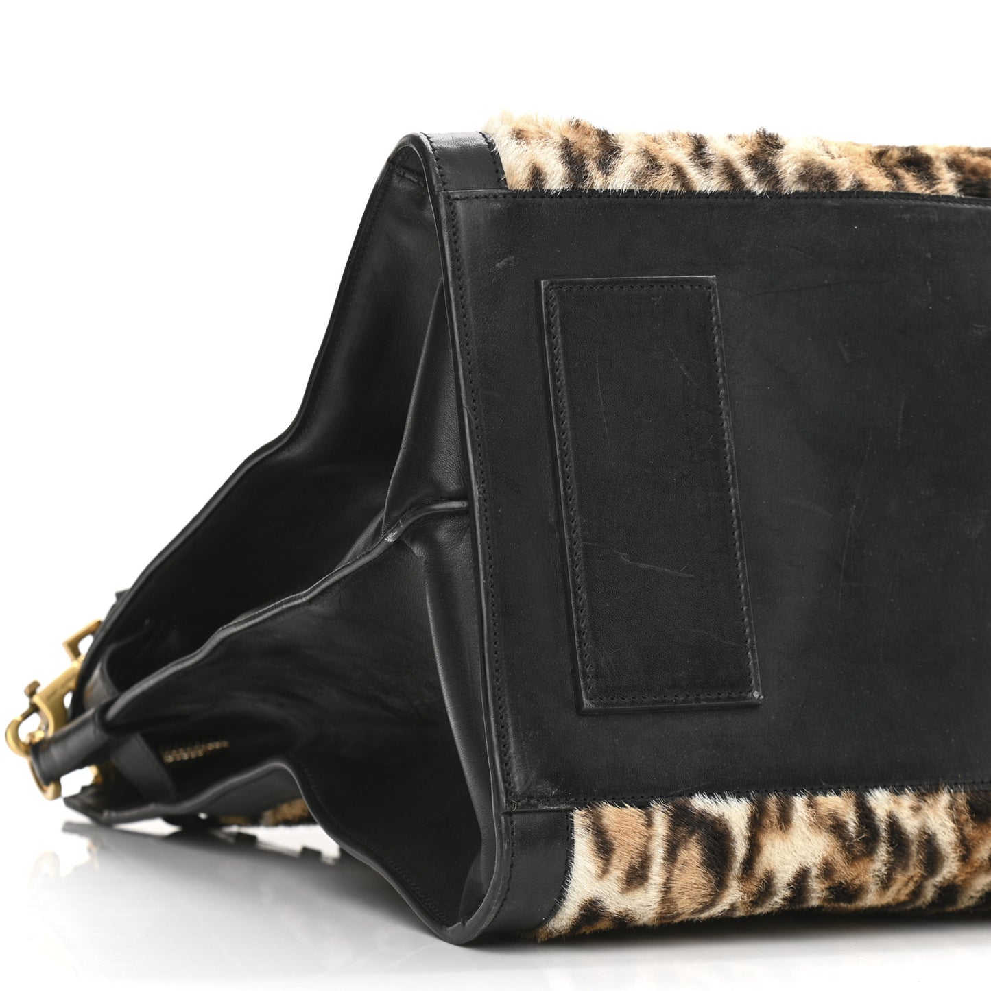 Pony Hair Large Souple Sac De Jour Black
