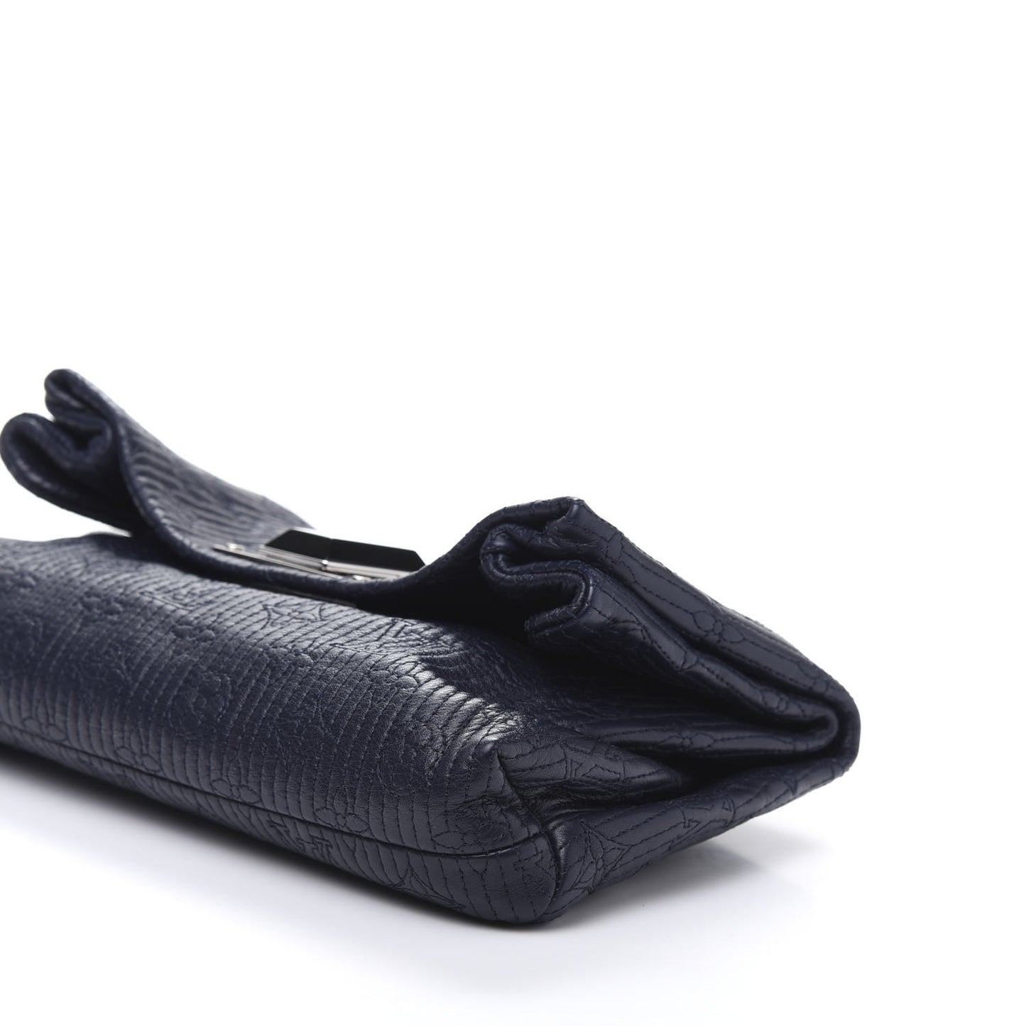 Calfskin Quilted Monogram Altair Clutch Navy