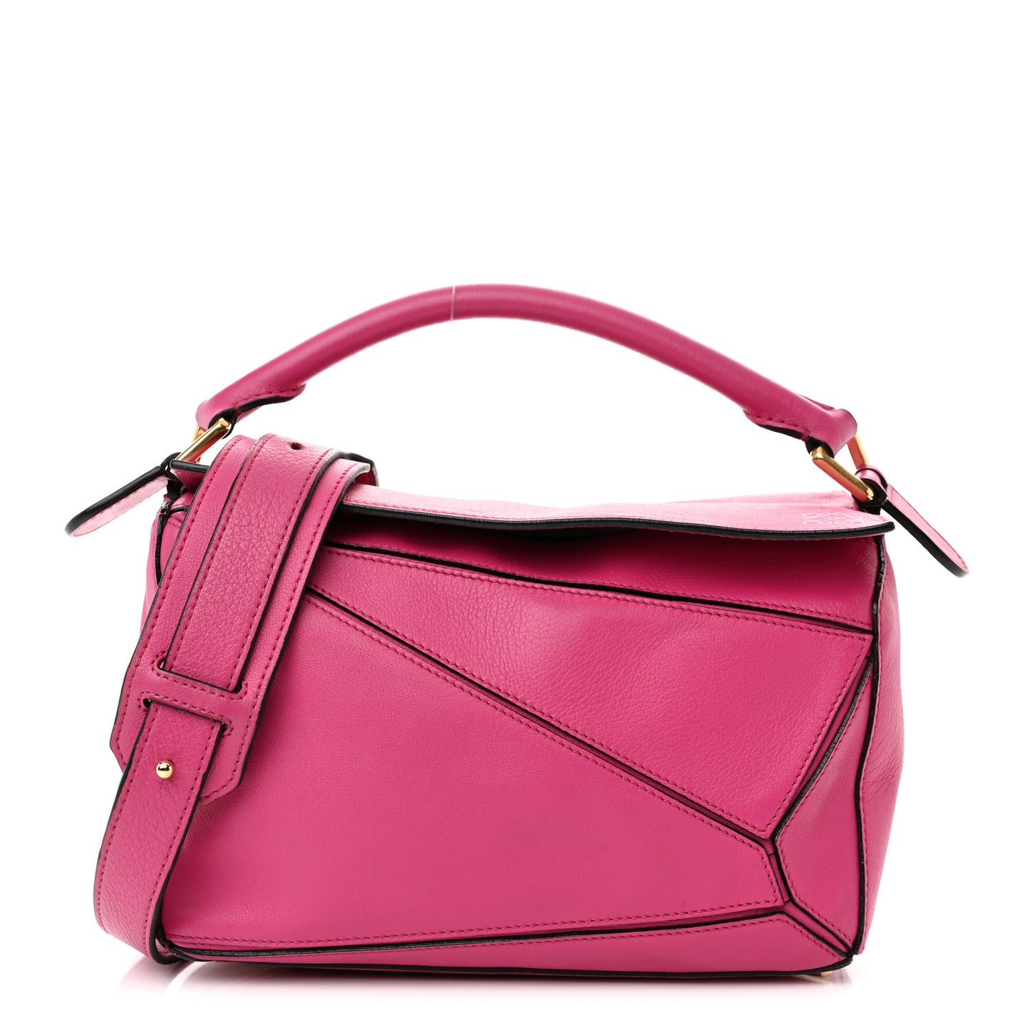 Calfskin Small Puzzle Bag Fuchsia
