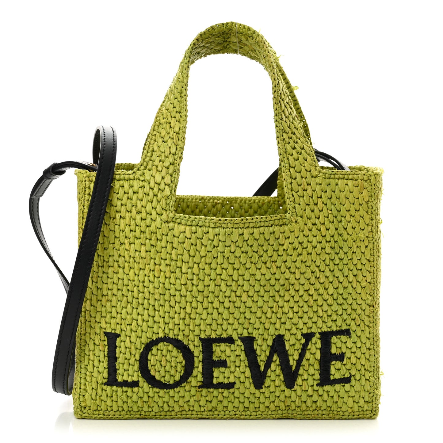 Raffia Small Paula Ibiza Logo Tote Meadow Green