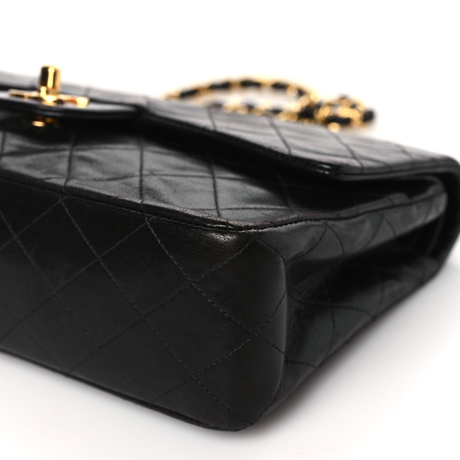 Chanel Lambskin Quilted Medium Double Flap Black 10 of 10